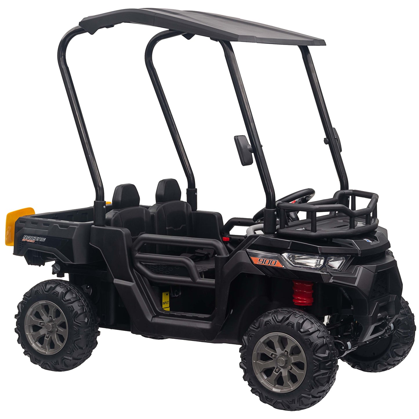 24V Powered Ride on Dump Truck with Remote Control, Electric Ride onToy w/ 2 Seater