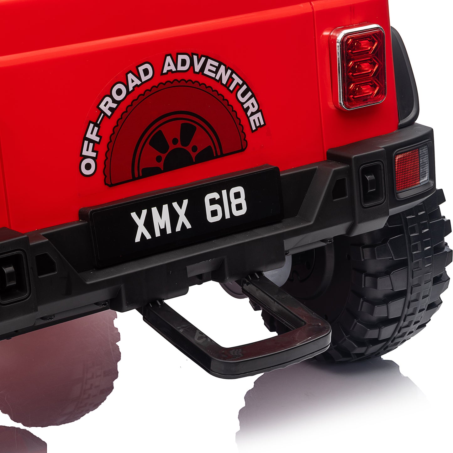 Joyracer 24 Volt Ride on Toy Truck with 2 Seater Remote Control & 400W Power Motors, Kids Ride on Car w/ 4 Wheels Spring Suspension, 3 Speeds, Bluetooth Music, LED Lights, Red