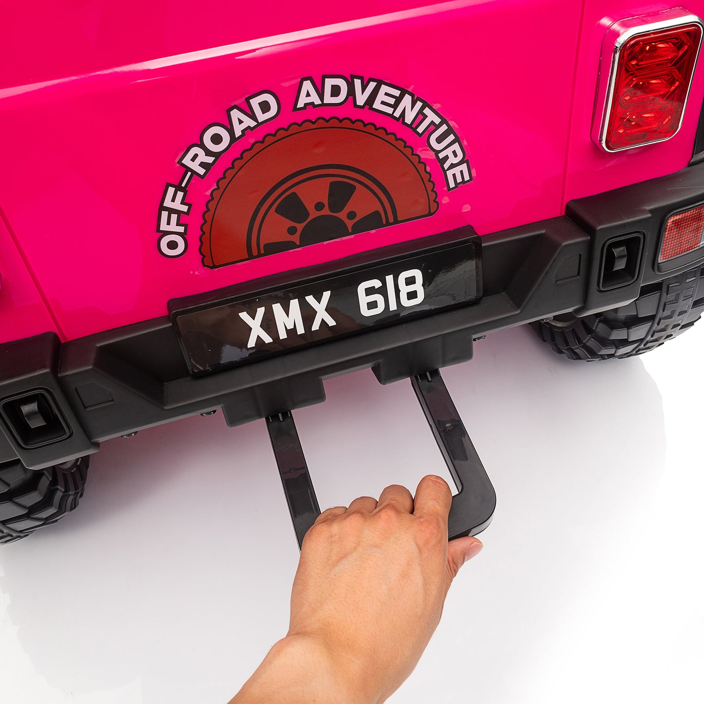 Joyracer 12V Kids Ride on Truck Car with Parent Remote Control & 2 Seater, 5.5 AH Battery Powered Toy Car w/ 4 Large Wheels, Spring Suspension, 3 Speeds, LED Lights, Bluetooth for Girl Boy, Rose Pink