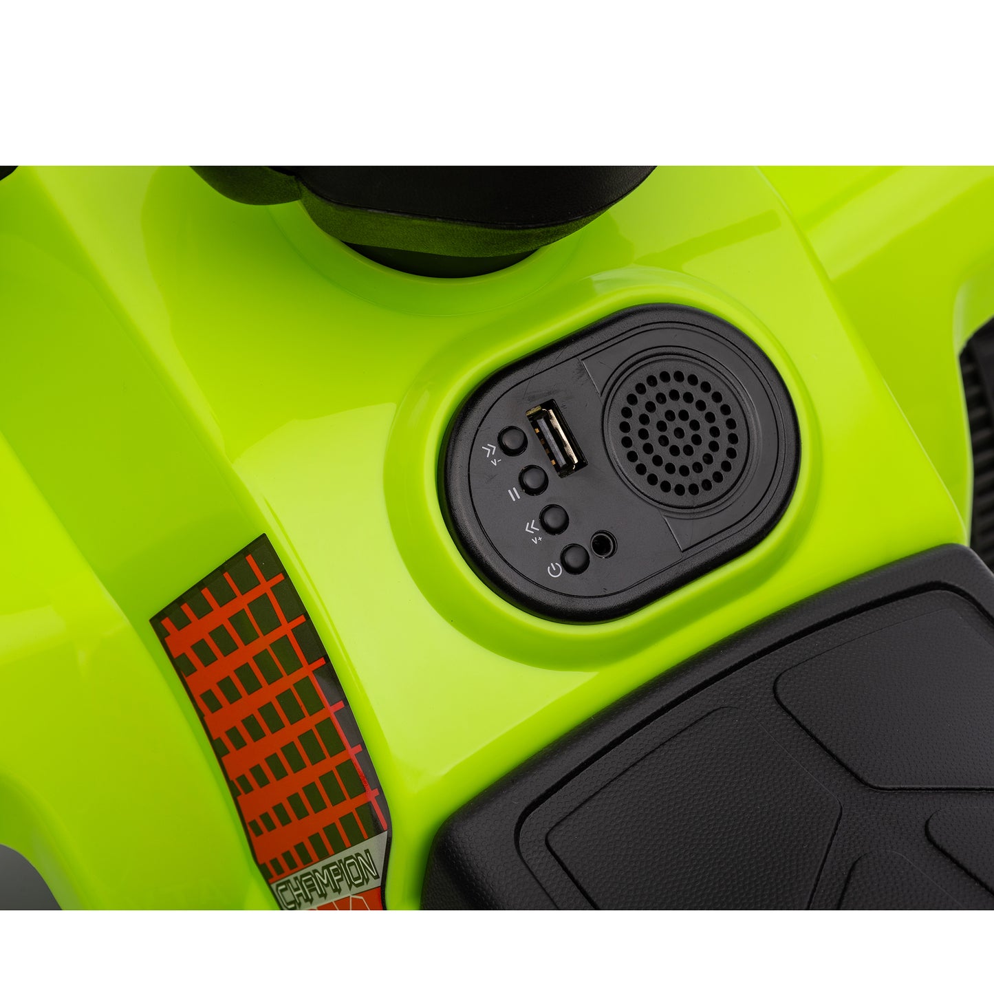 6V Kids Ride On ATV 4-Wheeler Quad Toy with Spring Suspension, 4.5AH Battery Powered Electric Car w/ MP3 Music, USB, Horn for Boys Girls, Green