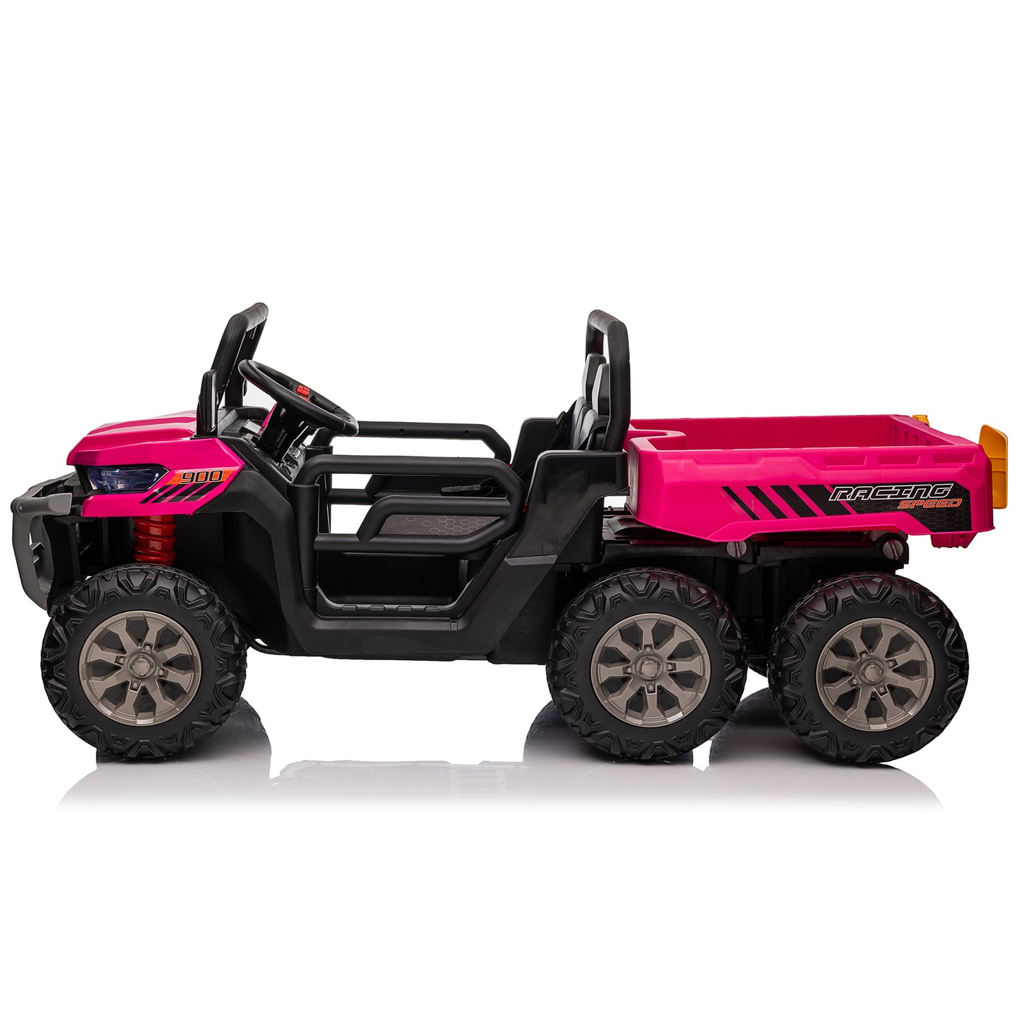 Joyracer 24 Volt Ride on Toys, 2 Seater Ride on Dump Truck for Big Kids with Trailer Remote Control, Pink-623b