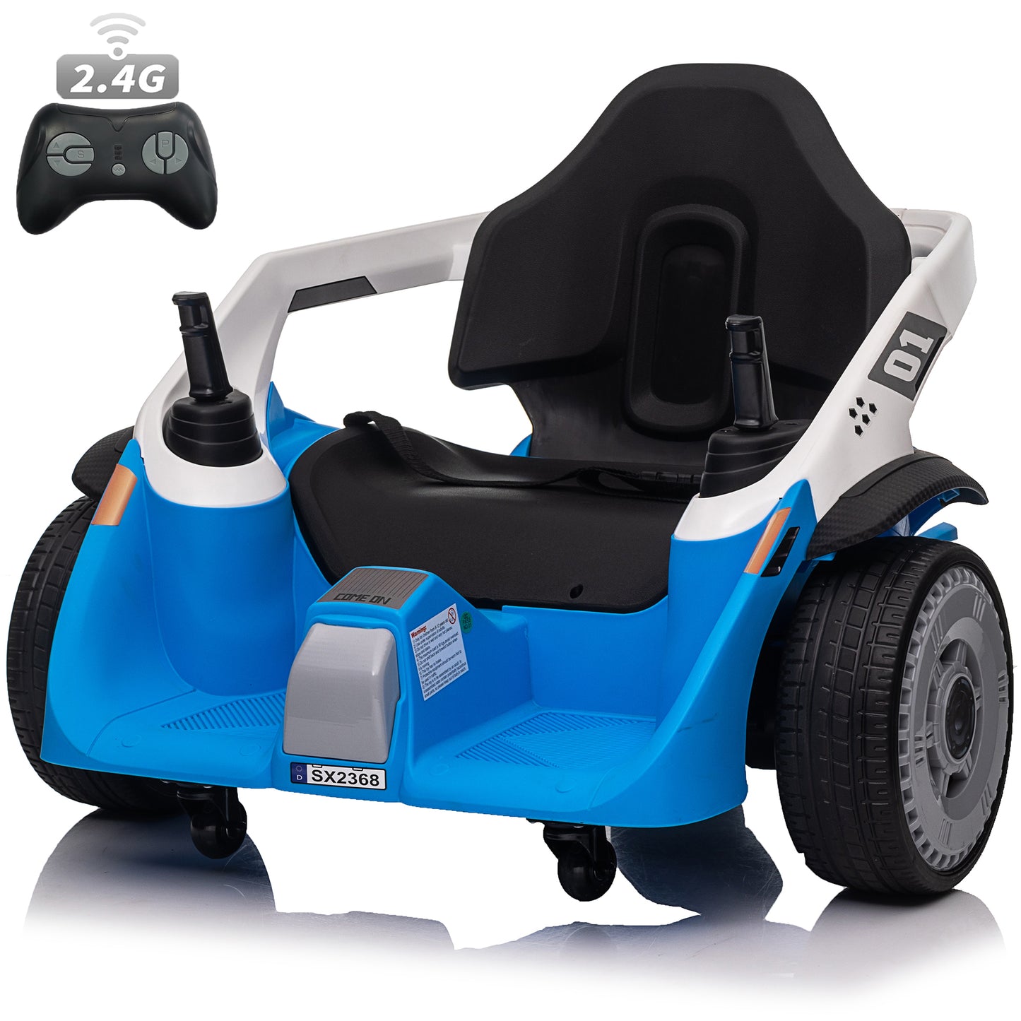 Joyracer 12V Bumper Car for Kids with Remote Control, 3 Speeds, 12V Ride on Toys with Volume Adjustable, Bluetooth Music, 1.86MPH Max