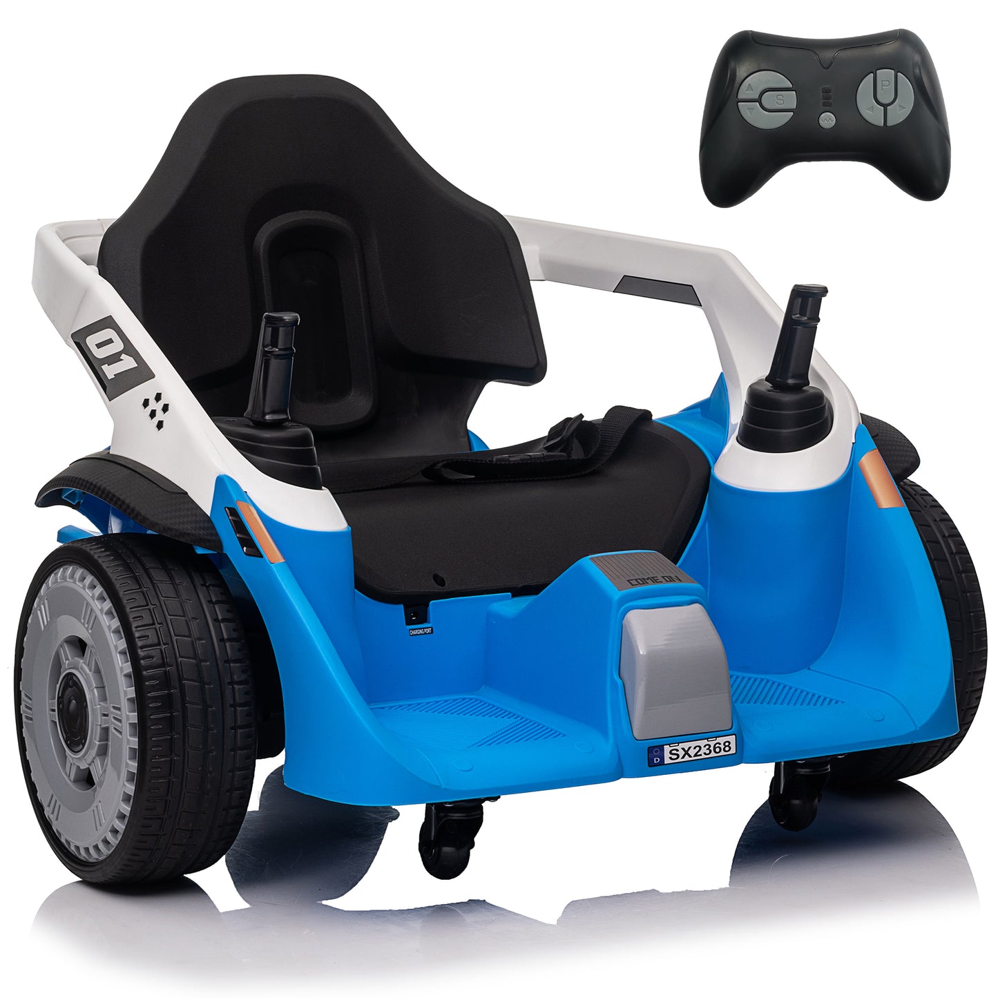 24V Bumper Car with Remote, 2*100W Electric Ride on Toy for Big Kids, 360° Spin, EVA Wheels, Pink, Red, Blue, Green