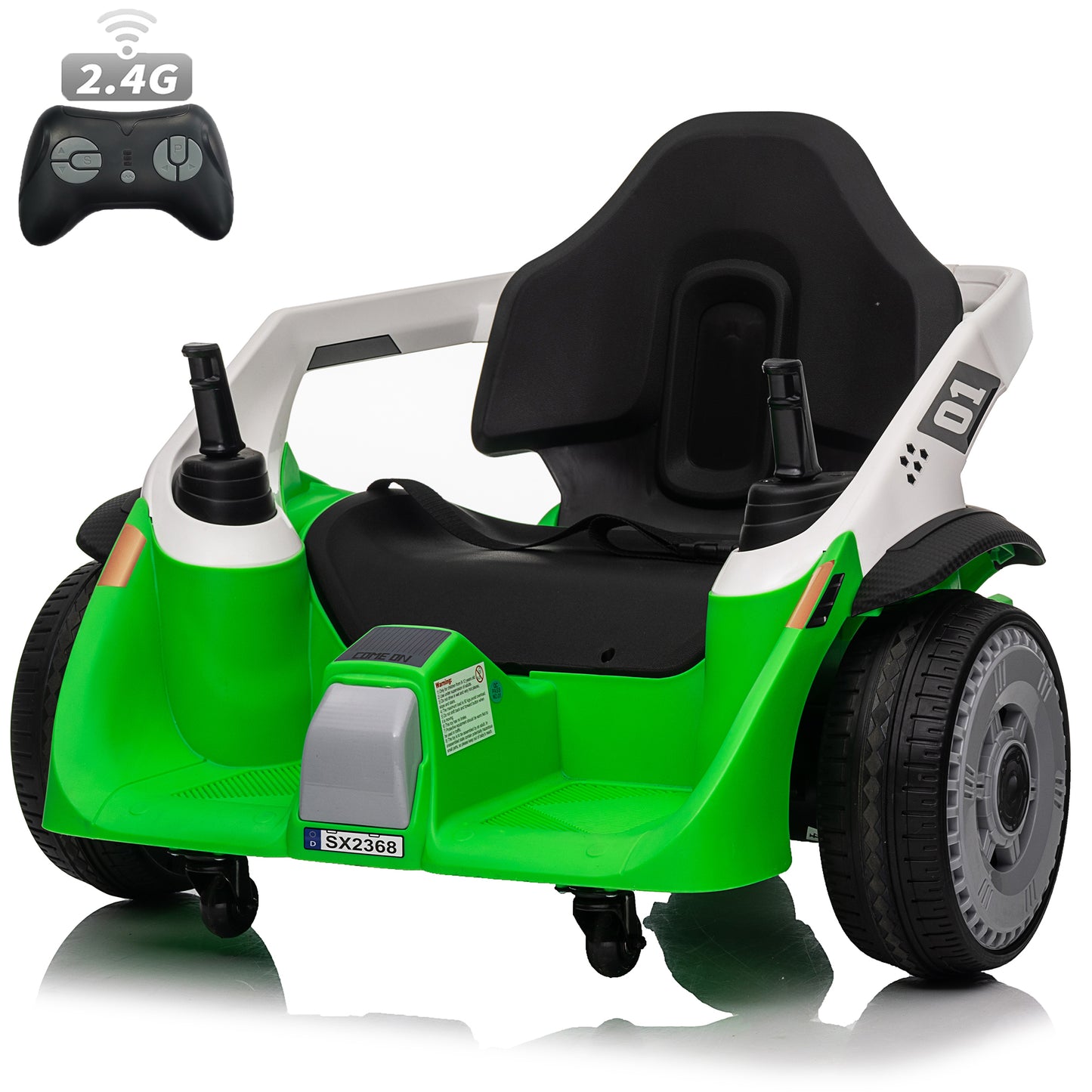 Joyracer 12V Bumper Car for Kids with Remote Control, 3 Speeds, 12V Ride on Toys with Volume Adjustable, Bluetooth Music, 1.86MPH Max