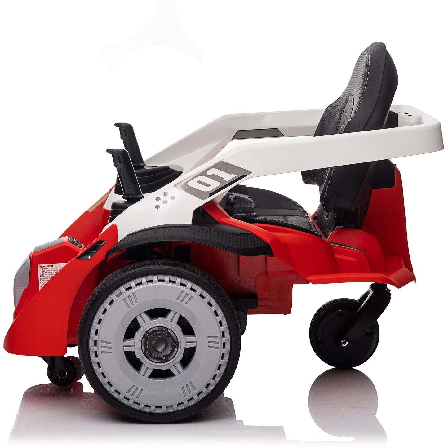 Joyracer 24V Ride on Toy with Remote Control, 2*100W 7AH Battery Powered Ride on Mecha Car for Big Kids Ages 3-10, 3 Speeds, 360°Spin, High/Low Speed, EVA Rubber Tires, Horn/Bluetooth/Music/MP3,Red, Pink, Blue, Green