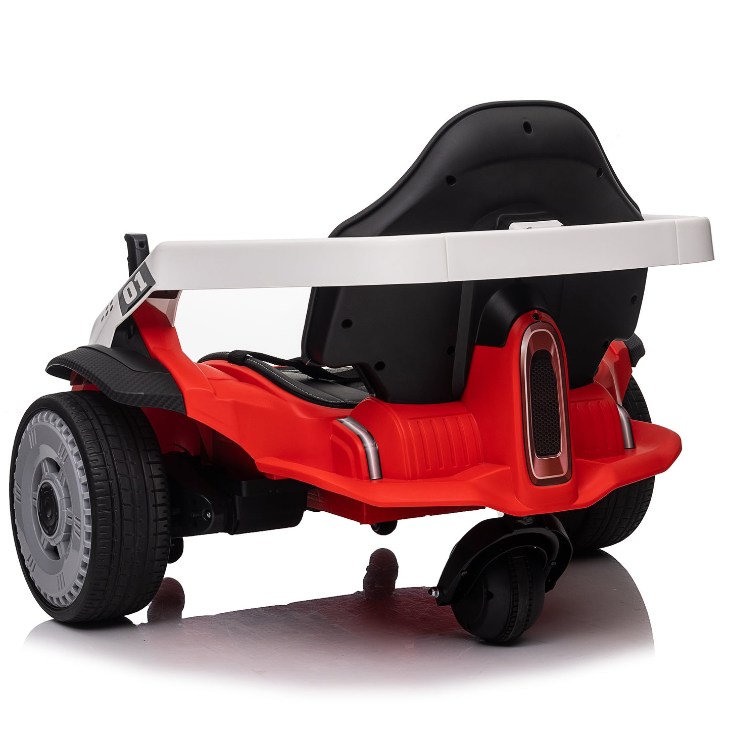 Joyracer 24V Ride on Toy with Remote Control, 2*100W 7AH Battery Powered Ride on Mecha Car for Big Kids Ages 3-10, 3 Speeds, 360°Spin, High/Low Speed, EVA Rubber Tires, Horn/Bluetooth/Music/MP3,Red, Pink, Blue, Green