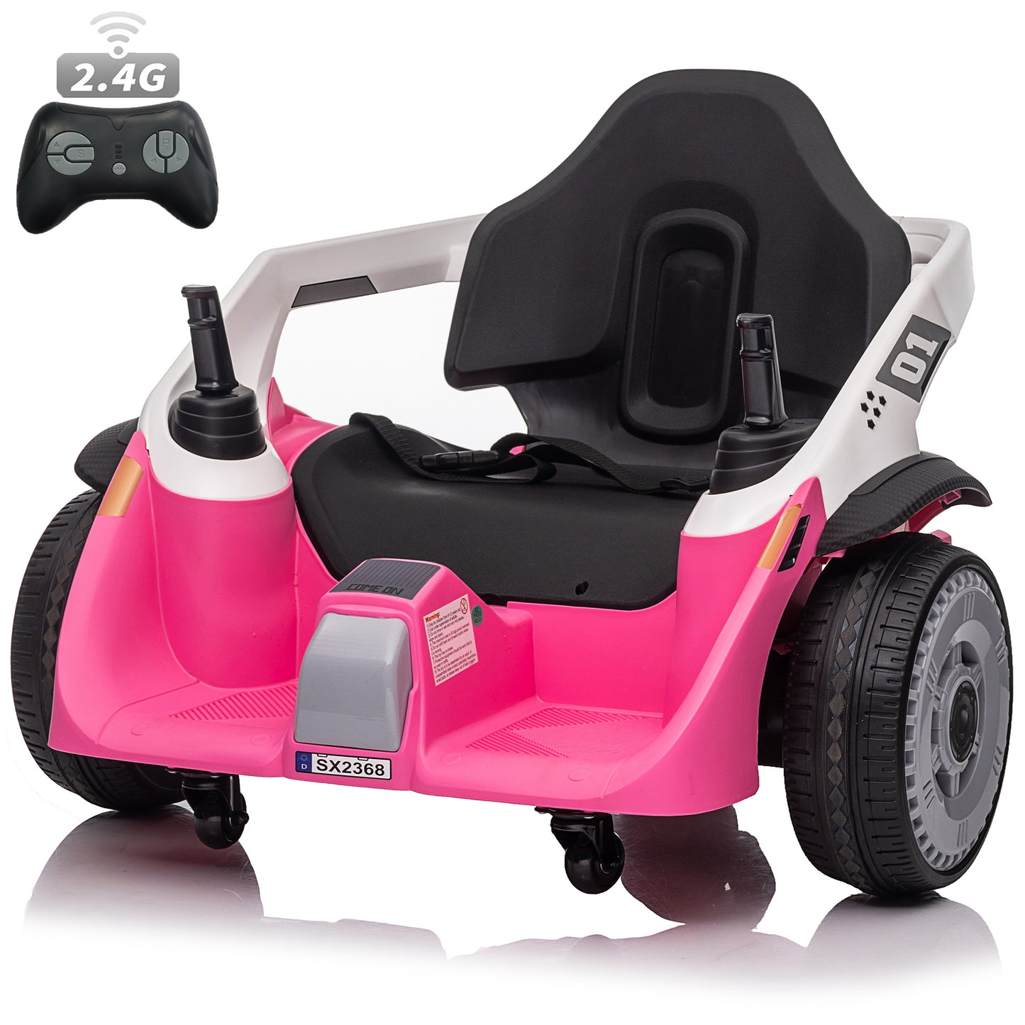 Joyracer 12V Bumper Car for Kids with Remote Control, 3 Speeds, 12V Ride on Toys with Volume Adjustable, Bluetooth Music, 1.86MPH Max