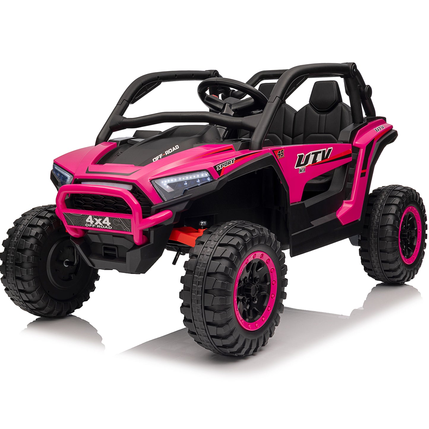Joyracer 4WD 24V Ride on Toys for Kids with Remote Control, 2 Seater Electric Vehicle with Bluetooth Music, Storage 639
