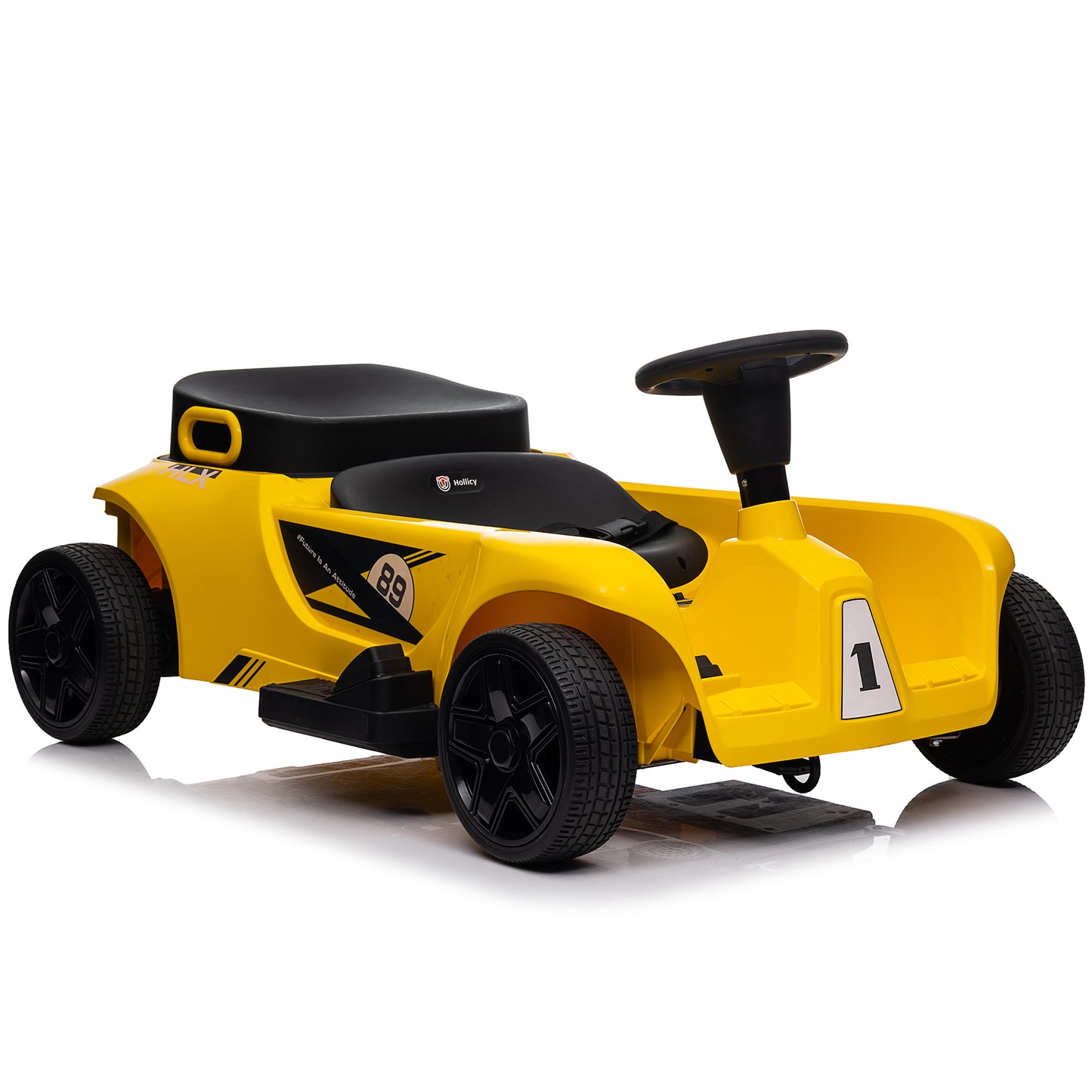 Kids 2 Seater 24V Ride on Toys with Remote Control, 2x200W Parent-Child Car, 10AH Battery Powered Ride on Drift Car, 3-Speed Family Car w/ EVA Wheels, Bluetooth Music, Horn, MP3, Age 2+, Yellow-2388
