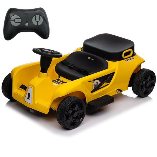Kids 2 Seater 24V Ride on Toys with Remote Control, 2x200W Parent-Child Car, 10AH Battery Powered Ride on Drift Car, 3-Speed Family Car w/ EVA Wheels, Bluetooth Music, Horn, MP3, Age 2+, Yellow-2388