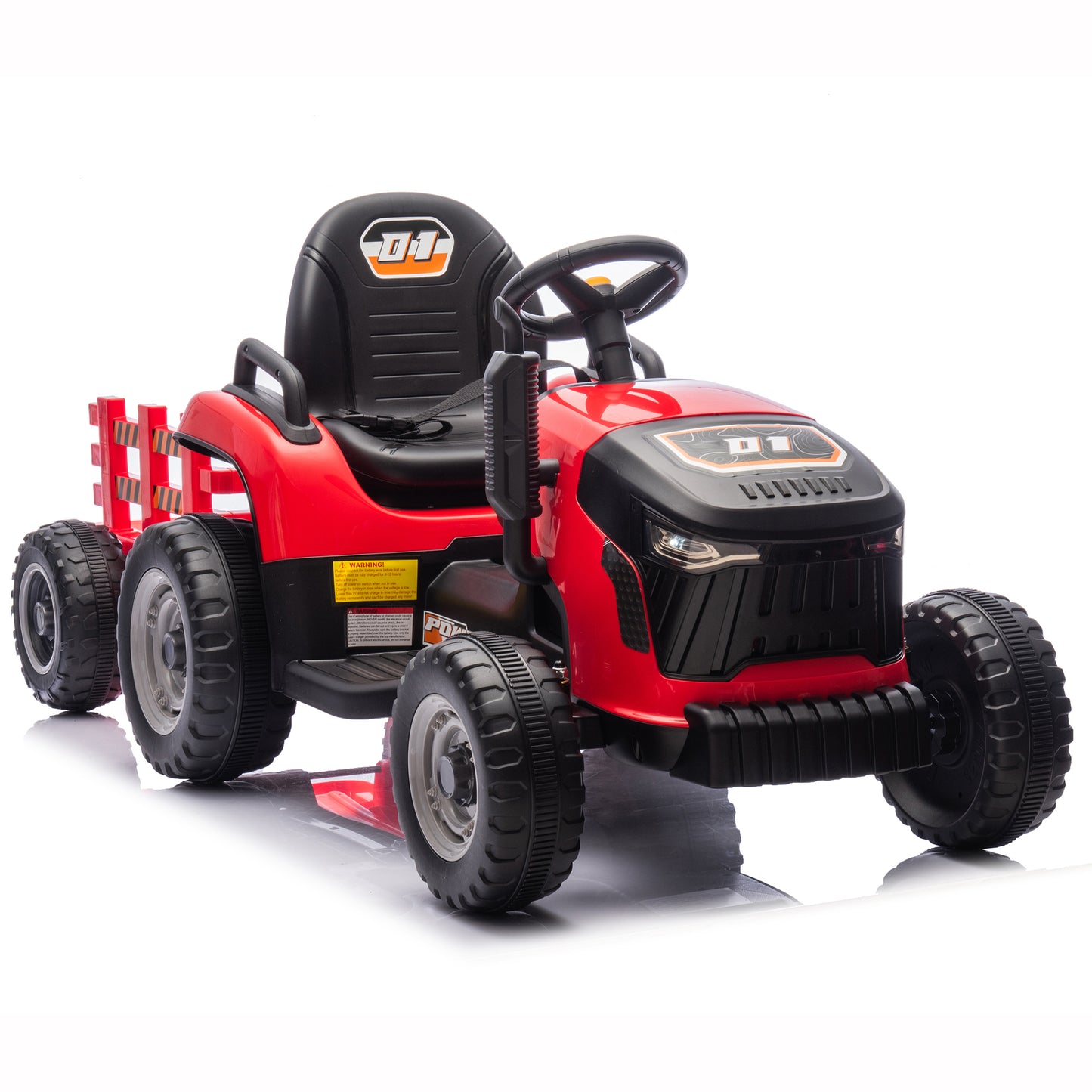 Joyracer 24V Kids Ride on Truck Car w/ Parent Remote Control, Power Car Wheels Toy for Toddlers w/3 Speeds, Music, Red