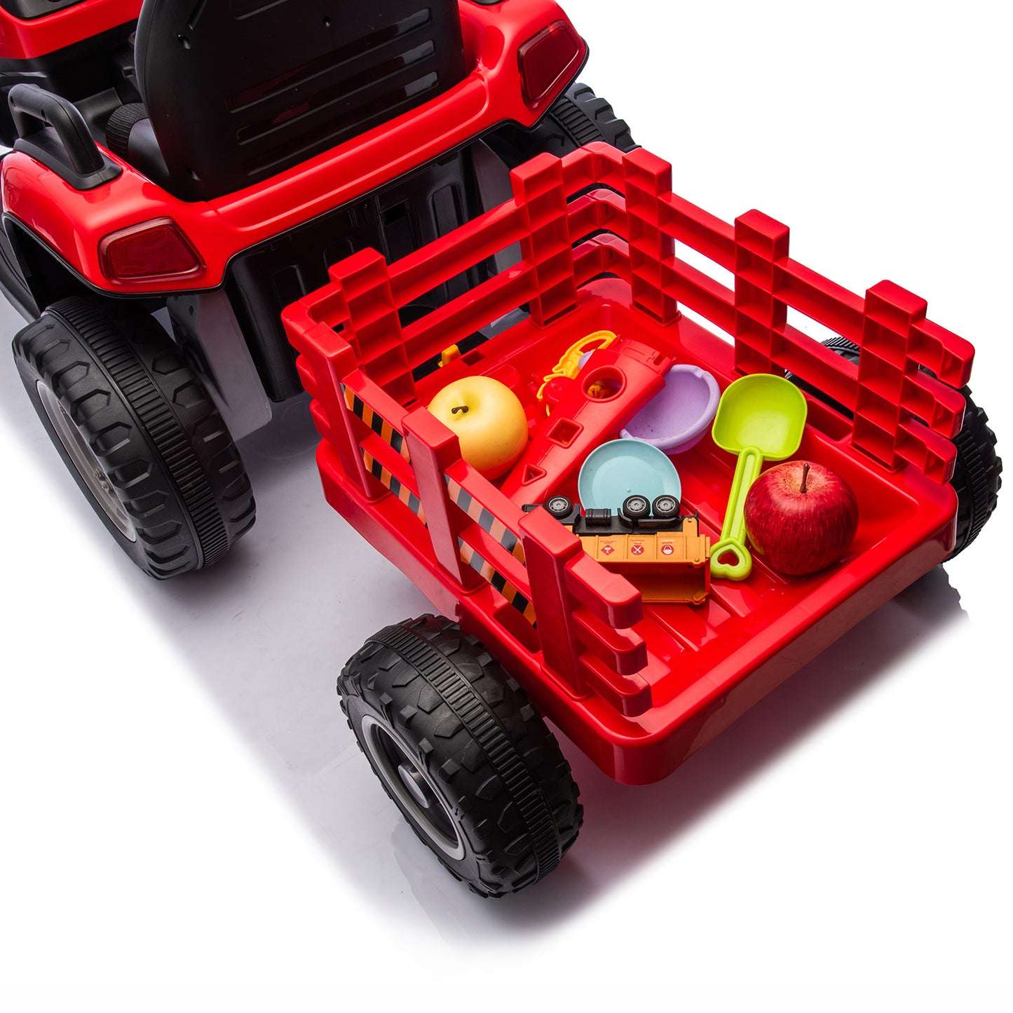 Joyracer 24V Kids Ride on Truck Car w/ Parent Remote Control, Power Car Wheels Toy for Toddlers w/3 Speeds, Music, Red