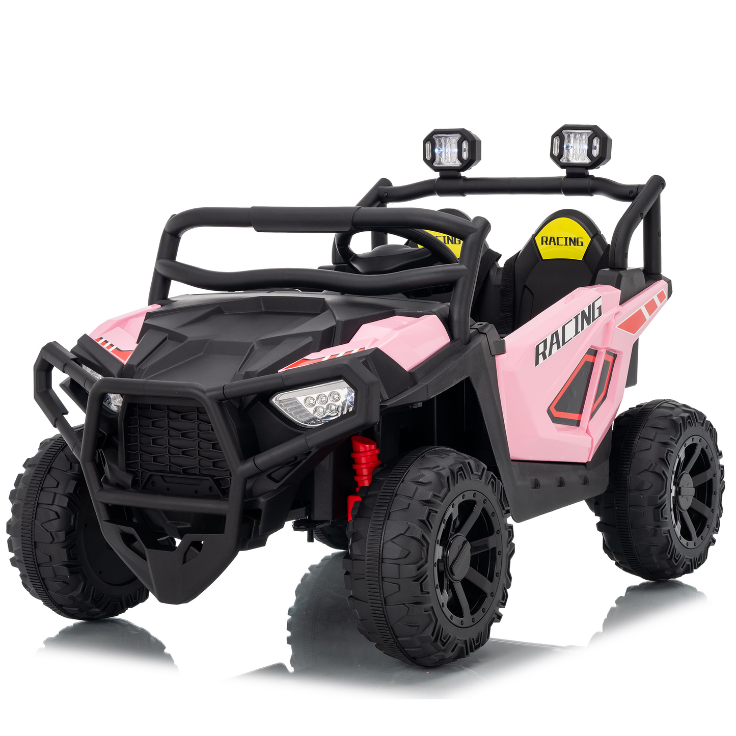 Joyracer 24 Volt Ride on Toys, 4*200W Powered Ride on UTV with Remote Control, Kids Electric Car w/ 2 Seater, 4WD Power Car Wheels, 3 Speeds, Music, Bluetooth, MP3, USB, Horn