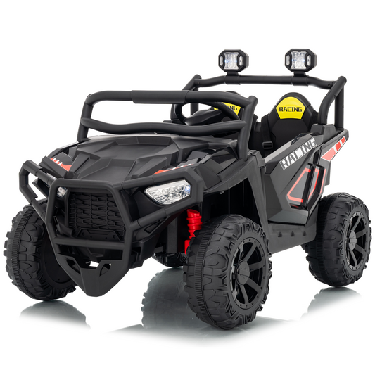 Joyracer 24 Volt Ride on Toys, 4*200W Powered Ride on UTV with Remote Control, Kids Electric Car w/ 2 Seater, 4WD Power Car Wheels, 3 Speeds, Music, Bluetooth, MP3, USB, Horn