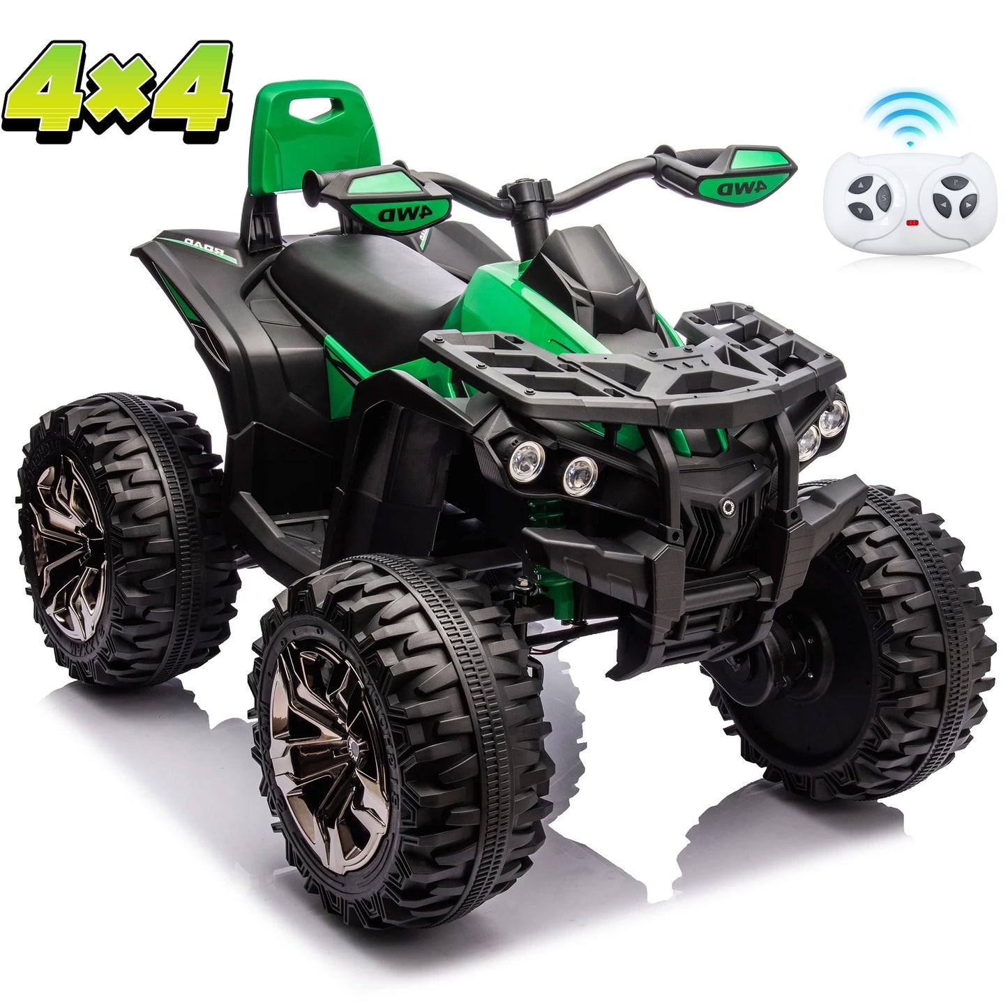 24 Volt ATV for Kids, Joyracer 4 Wheeler for Kids, 4WD Power Car Wheels with 800W Motor, Bluetooth/MP3, Horn, Music, LED for Big Kids Gift, Pink
