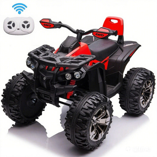 Joyracer 4x4 24V Kids Ride on ATV w/ Remote, 2 Seater Powerful 4-Wheeler Quad Electric Car, 800W Motor Ride on Toys w/ High/Low Speed, Bluetooth/MP3, Horn, Music, LED Light for Big Kids Gift