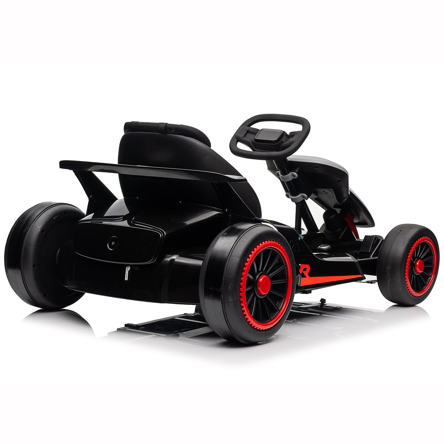 Joyracer 24V Go Kart for Kids, 7A Battery Powered Ride on Car for Teens Ages 6+, Outdoor Ride on Toys, High-Low Speed 5-9MPH, Accelerator/Brake Pedal, 360°Drifting, Wear-Resistant Wheels, Black