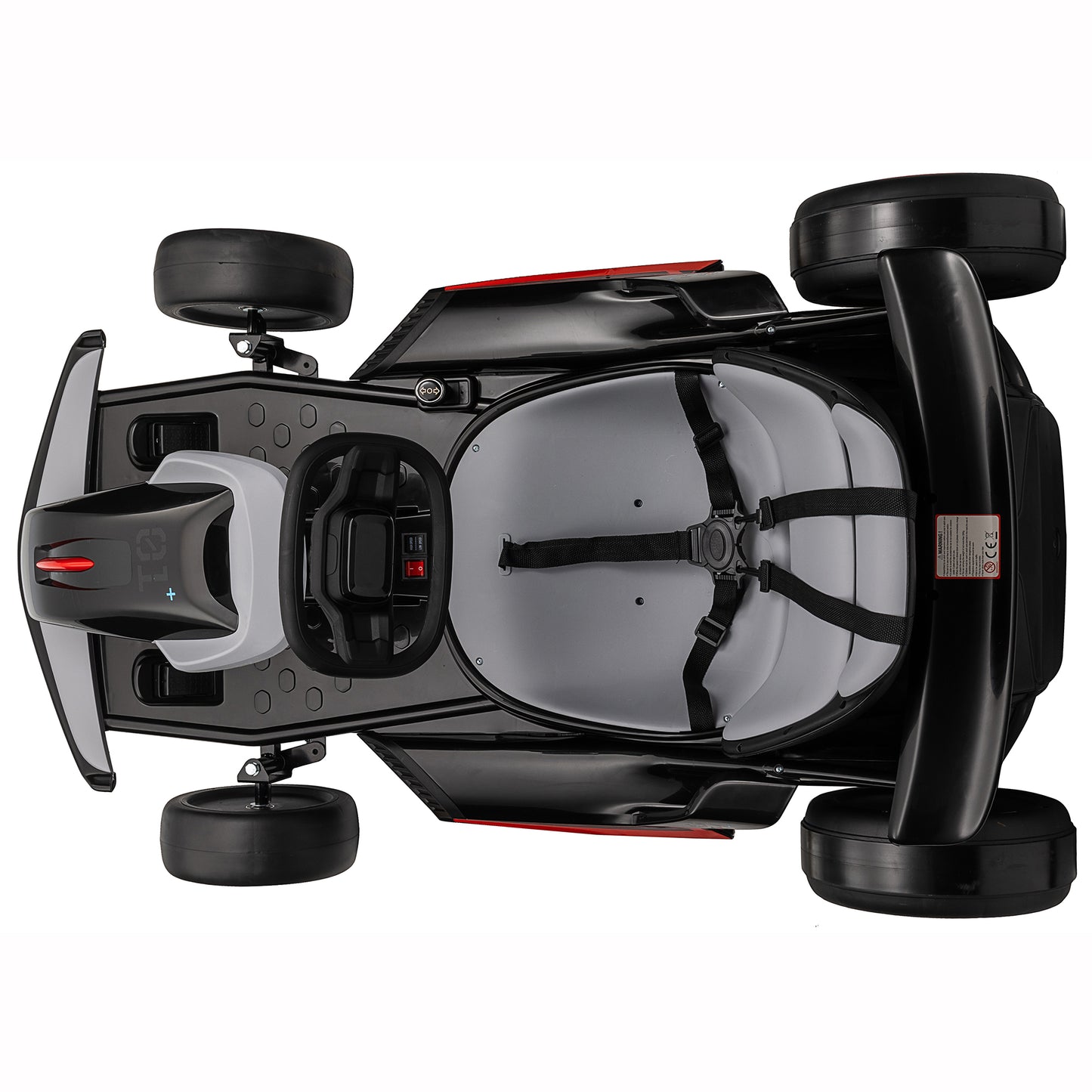 Joyracer 24V Go Kart for Kids, 7A Battery Powered Ride on Car for Teens Ages 6+, Outdoor Ride on Toys, High-Low Speed 5-9MPH, Accelerator/Brake Pedal, 360°Drifting, Wear-Resistant Wheels, Black