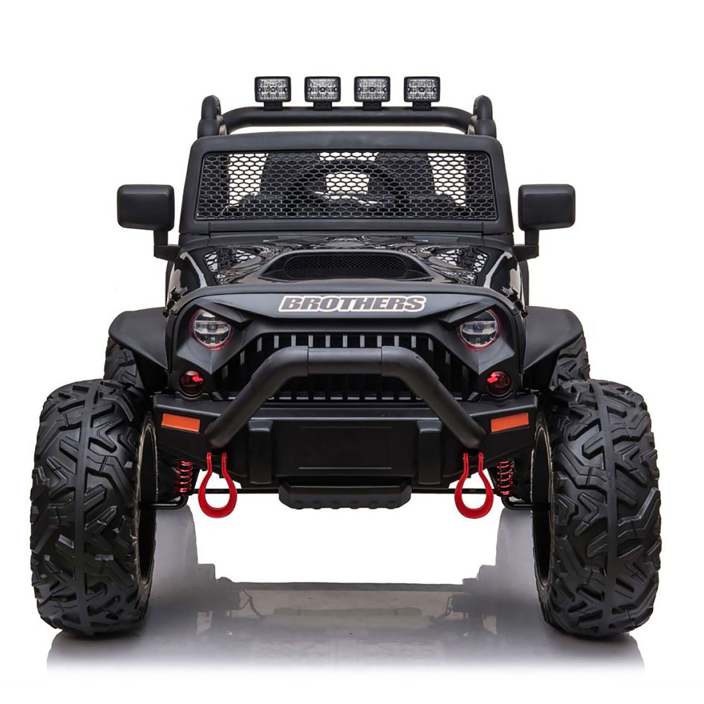 Joyracer 2WD 24V Kids Ride On Truck Car with Remote Control & 2 Seater, 2* 200W Motor,9 AH Battery Powered Toy Car with Spring Suspension, 3 Speeds,LED Lights,Bluetooth Music for Girl Boy Black