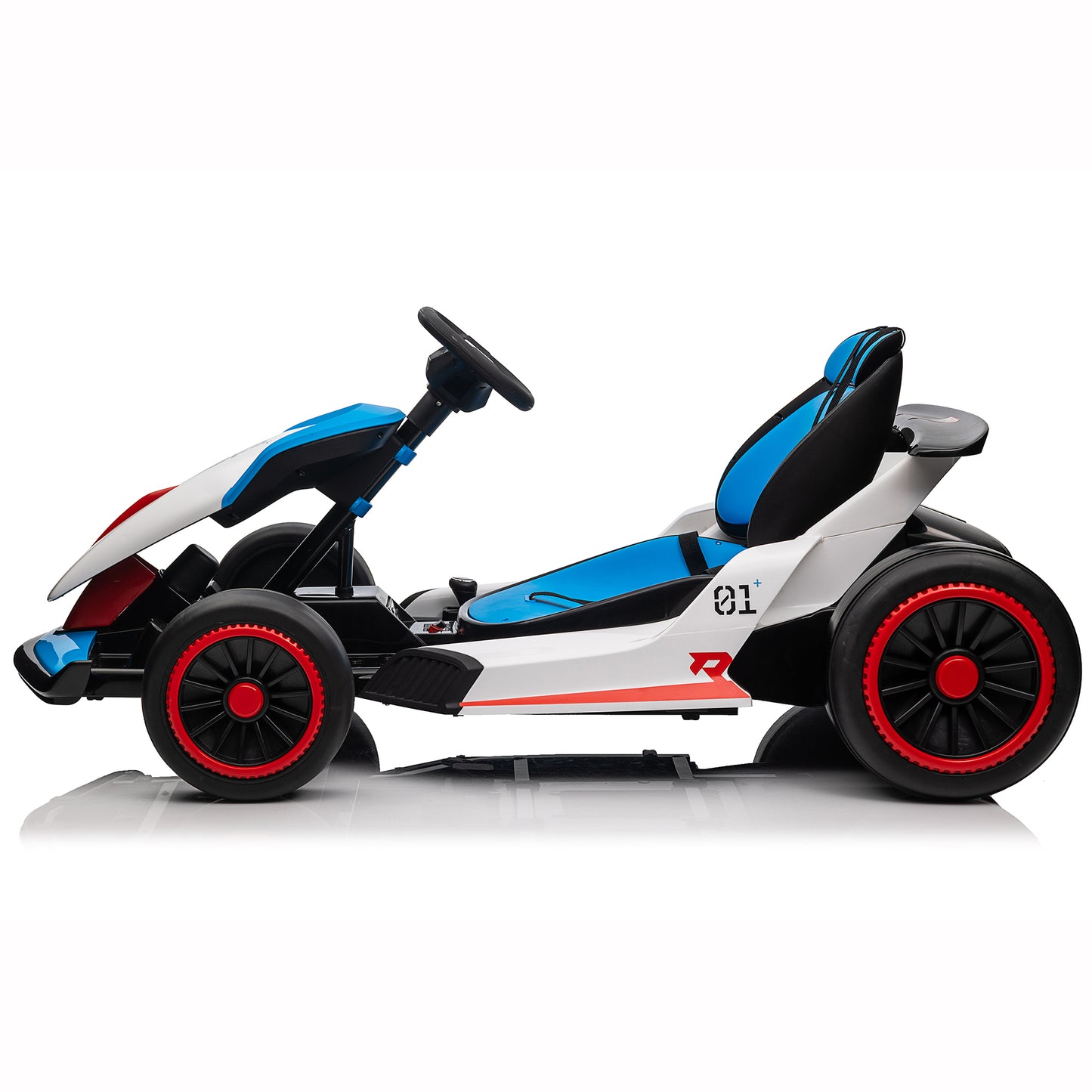 Kids 24V Drifting Go Kart, 4 Wheel Ride on Car w/ 300W Powerful Motors, Ages 6+, up to 9mph, Blue