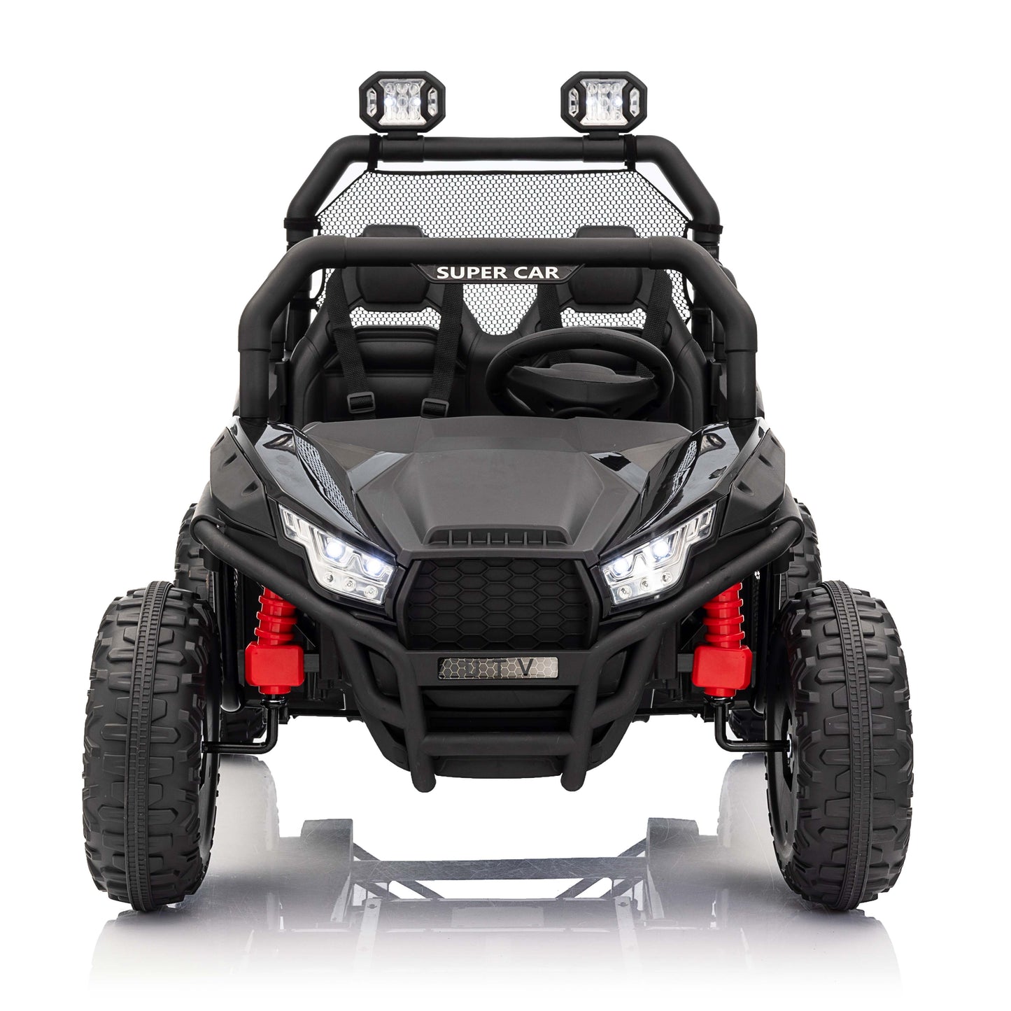Joyracer 24V Kids Ride on Car, 2 Seater Powered off-Road, 4WD Electric Vehicles with Remote Control, Maximum 5mph, Spring Suspension UTV for 3-8 Boys Girls