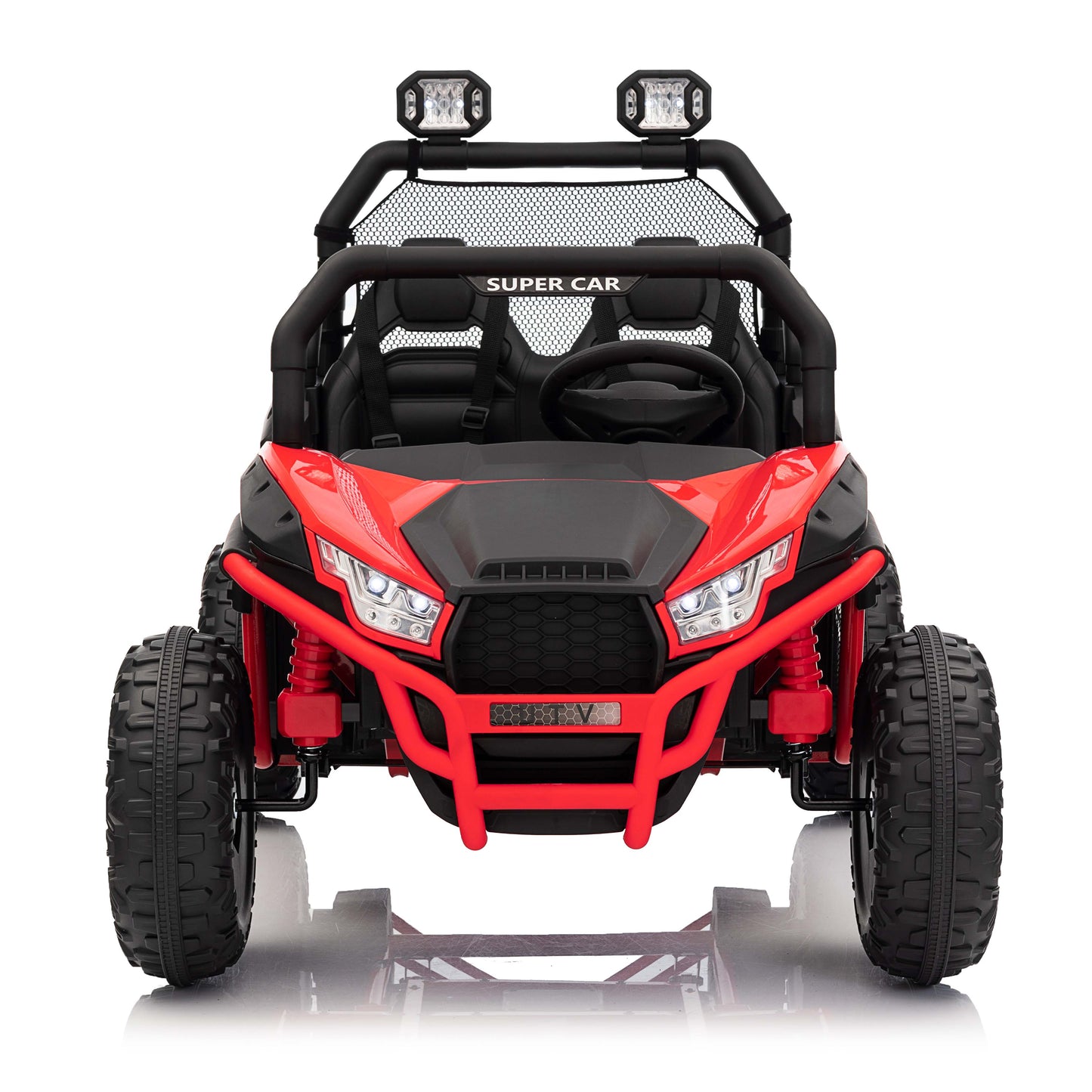 Joyracer 24V Kids Ride on Car, 2 Seater Powered off-Road, 4WD Electric Vehicles with Remote Control, Maximum 5mph, Spring Suspension UTV for 3-8 Boys Girls