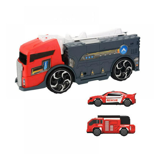 Kid Toys,Mini Truck Toy Car Model Deformation Car Combination Series Children's Toys Educational Preschool for Kids Children Party Favors Birthday Game Supplies-Fire Fighting Truck