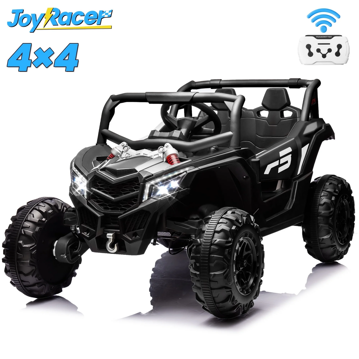 Joyracer 24V Ride on Car w/ Remote Control, 4WD Powered Electric Off-Road UTV with 4*200W Motors 3-8years