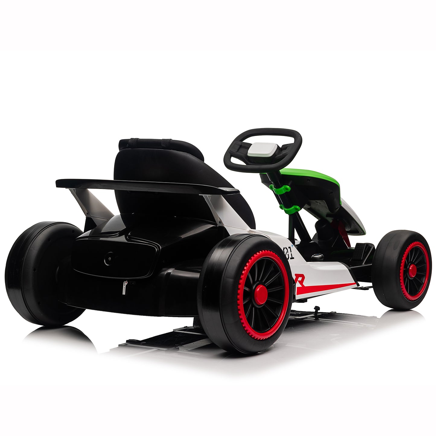 Joyracer 24V Go Kart for Kids, 7A Battery Powered Ride on Car for Teens Ages 6+, Outdoor Ride on Toys, High-Low Speed 5-9MPH, Accelerator/Brake Pedal, 360°Drifting, Wear-Resistant Wheels, Green