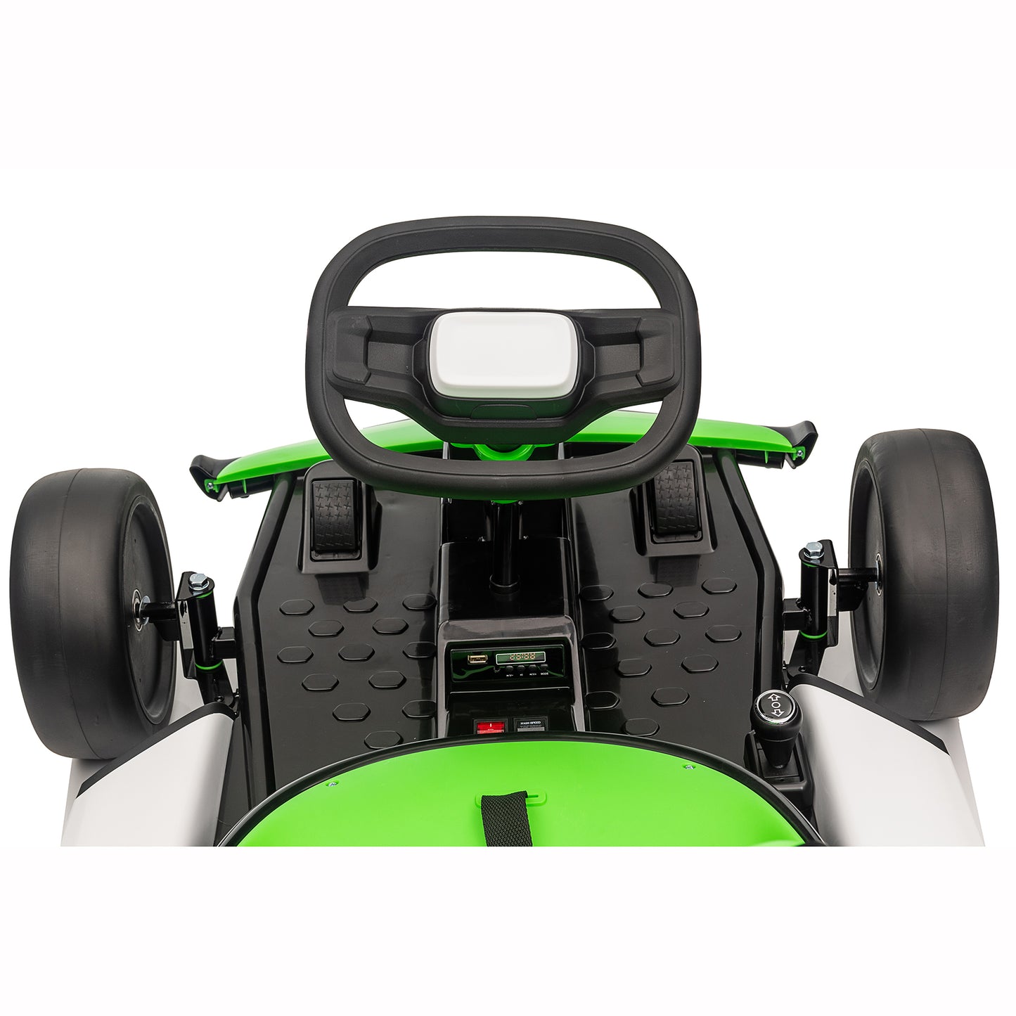 Joyracer 24V Go Kart for Kids, 7A Battery Powered Ride on Car for Teens Ages 6+, Outdoor Ride on Toys, High-Low Speed 5-9MPH, Accelerator/Brake Pedal, 360°Drifting, Wear-Resistant Wheels, Green