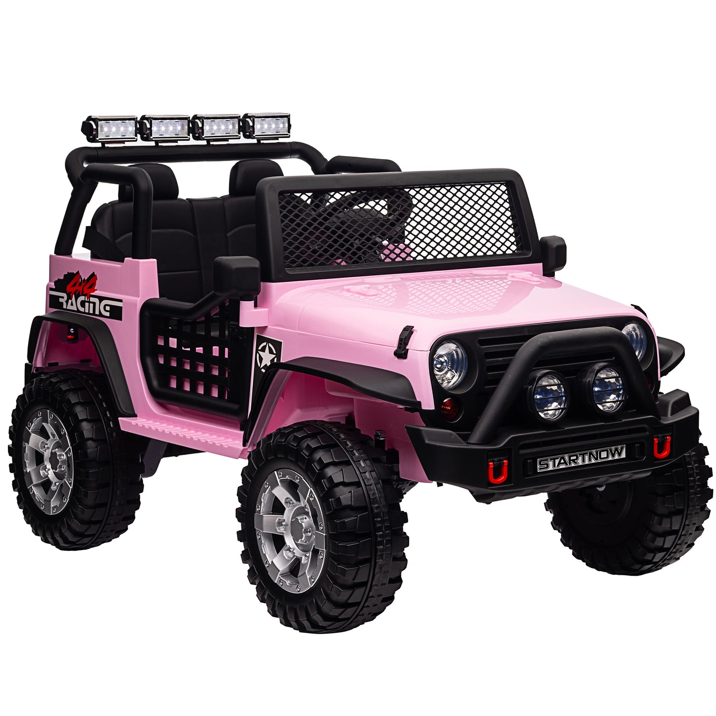 24V 2 Seater Kids Ride On Truck Car with Remote Control, 9Ah Battery Powered Electric Ride on Toys w/ 2*200W Motor, Bluetooth MP3 Music, 4 Wheels Suspension, 3 Speeds, Army Green,black,red,rose pink,pink-618