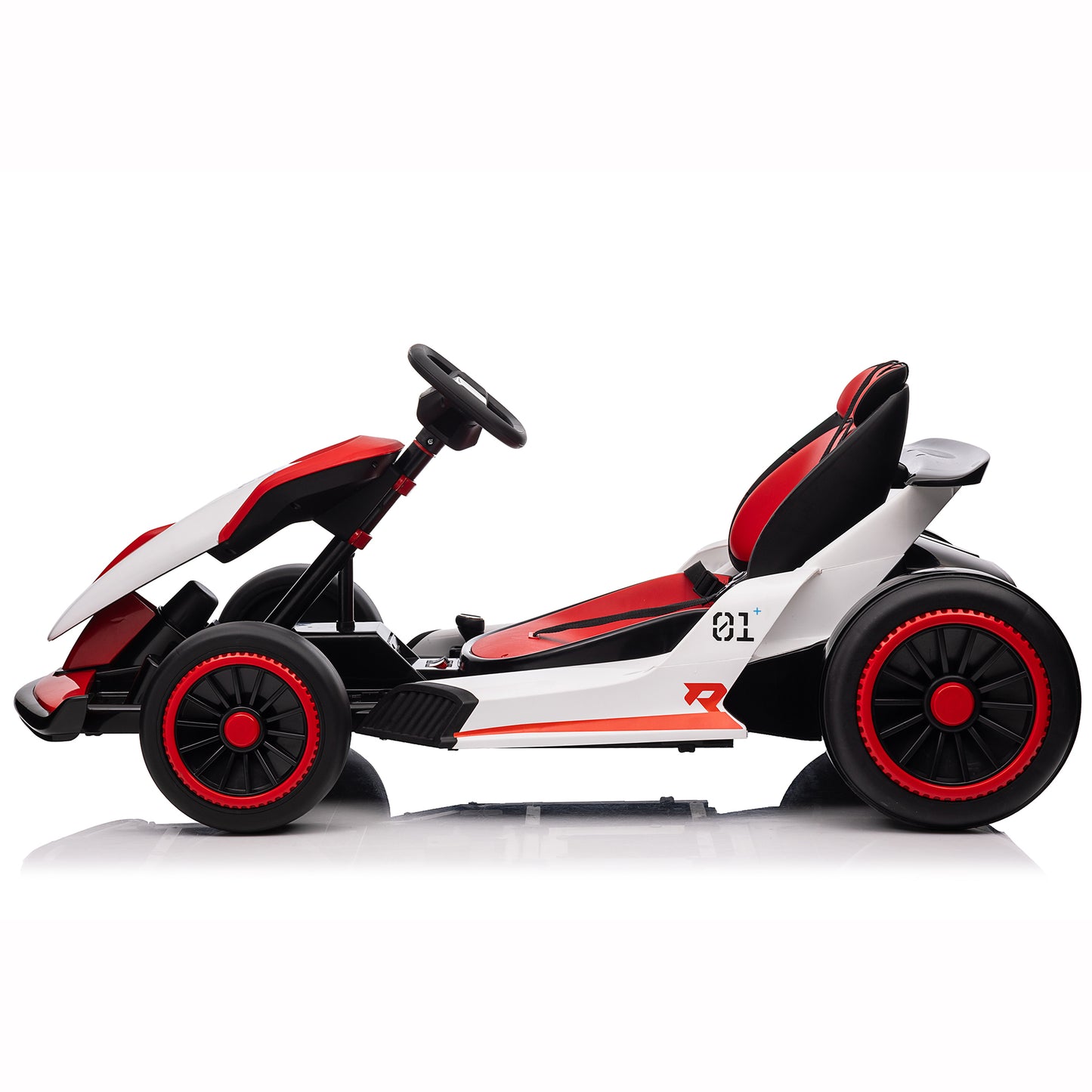 Kids 24V Drifting Go Kart, 4 Wheel Ride on Car w/ 300W Powerful Motors, Ages 6+, up to 9mph, Red
