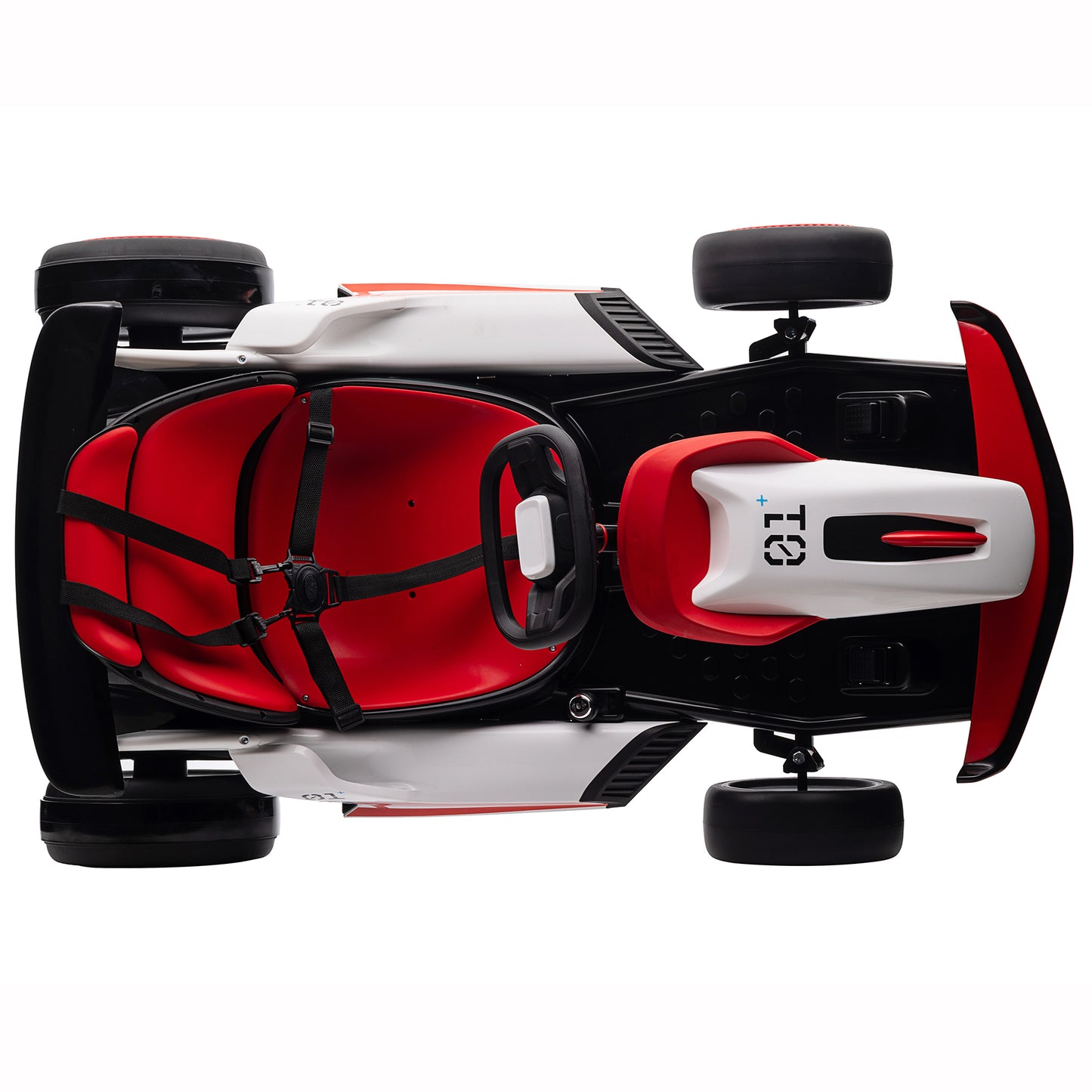 Joyracer 24V Go Kart for Kids, 7A Battery Powered Ride on Car for Teens Ages 6+, Outdoor Ride on Toys, High-Low Speed 5-9MPH, Accelerator/Brake Pedal, 360°Drifting, Wear-Resistant Wheels, Red