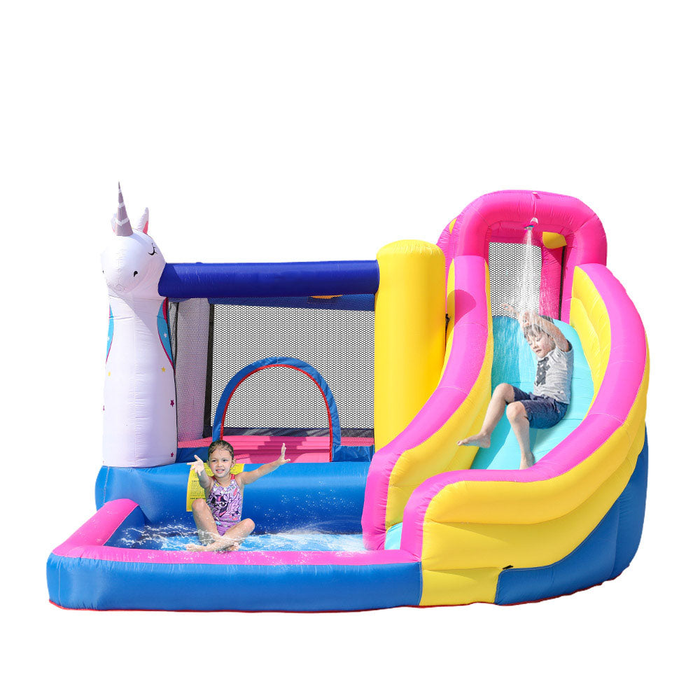 Bounce House,Inflatable Bouncer with Blower,Inflatable Jumping Castle with Slide,420D+840D Oxford Cloth