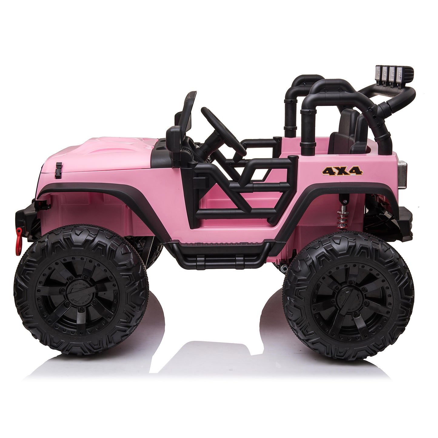 24V Kids Ride On Truck Car with Remote Control & 2 Seater,400W Motor, 9 AH Battery Powered Toy Car with Spring Suspension, 3 Speeds,LED Lights, Bluetooth Music for Girl Boy Pink