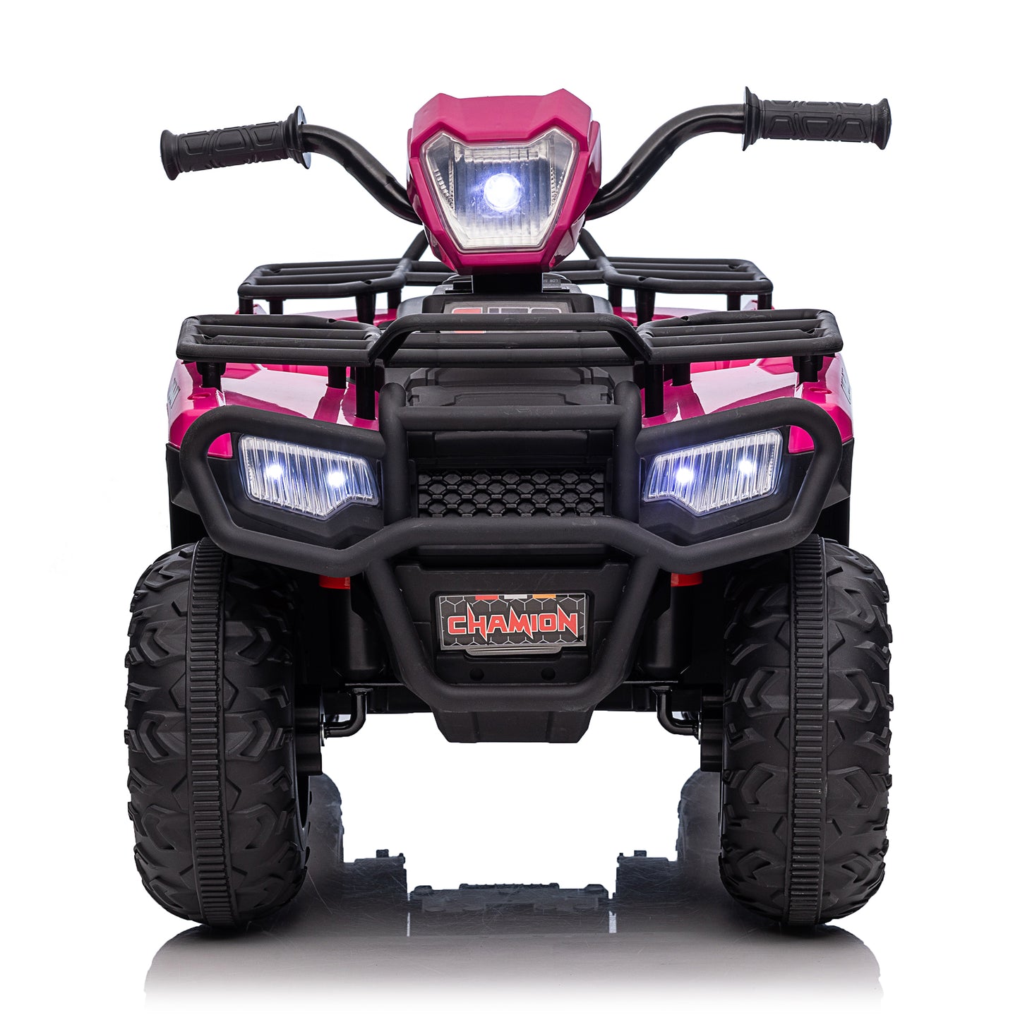12V Kids Ride on ATV Quad Electric 4-Wheeler Car Toy w/ LED Lights USB/MP3 Music for Girls Boys Rose Pink