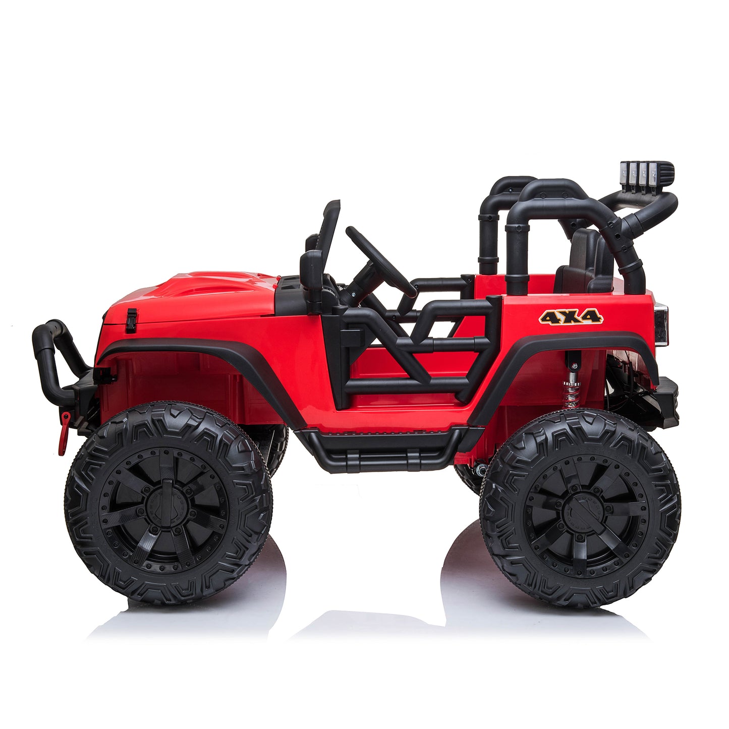 24V Kids Ride On Truck Car with Remote Control & 2 Seater,400W Motor, 9 AH Battery Powered Toy Car with Spring Suspension, 3 Speeds,LED Lights, Bluetooth Music for Girl Boy Red