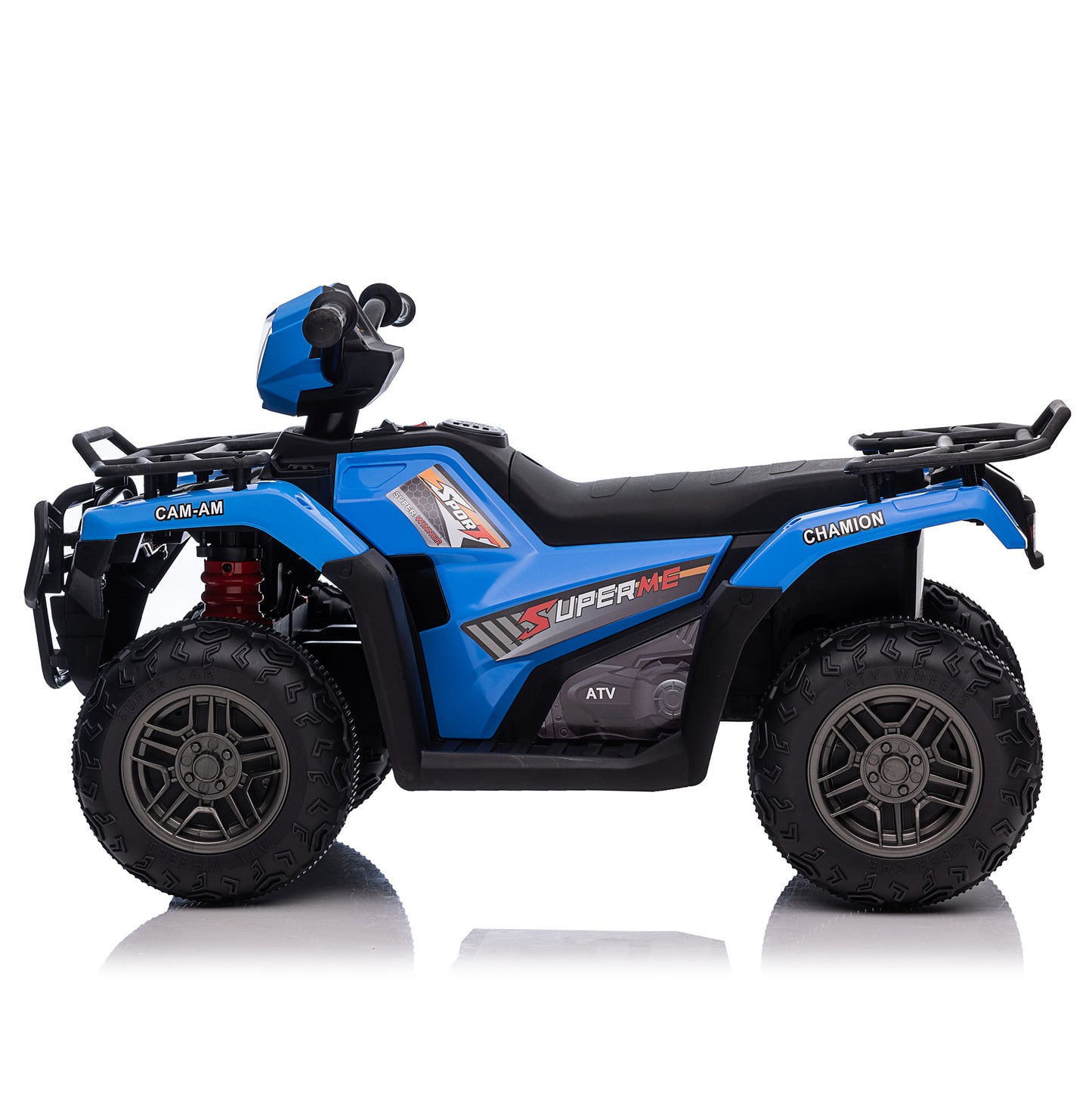 12V Kids Ride on ATV Quad Electric 4-Wheeler Car Toy w/ LED Lights USB/MP3 Music for Girls Boys Blue