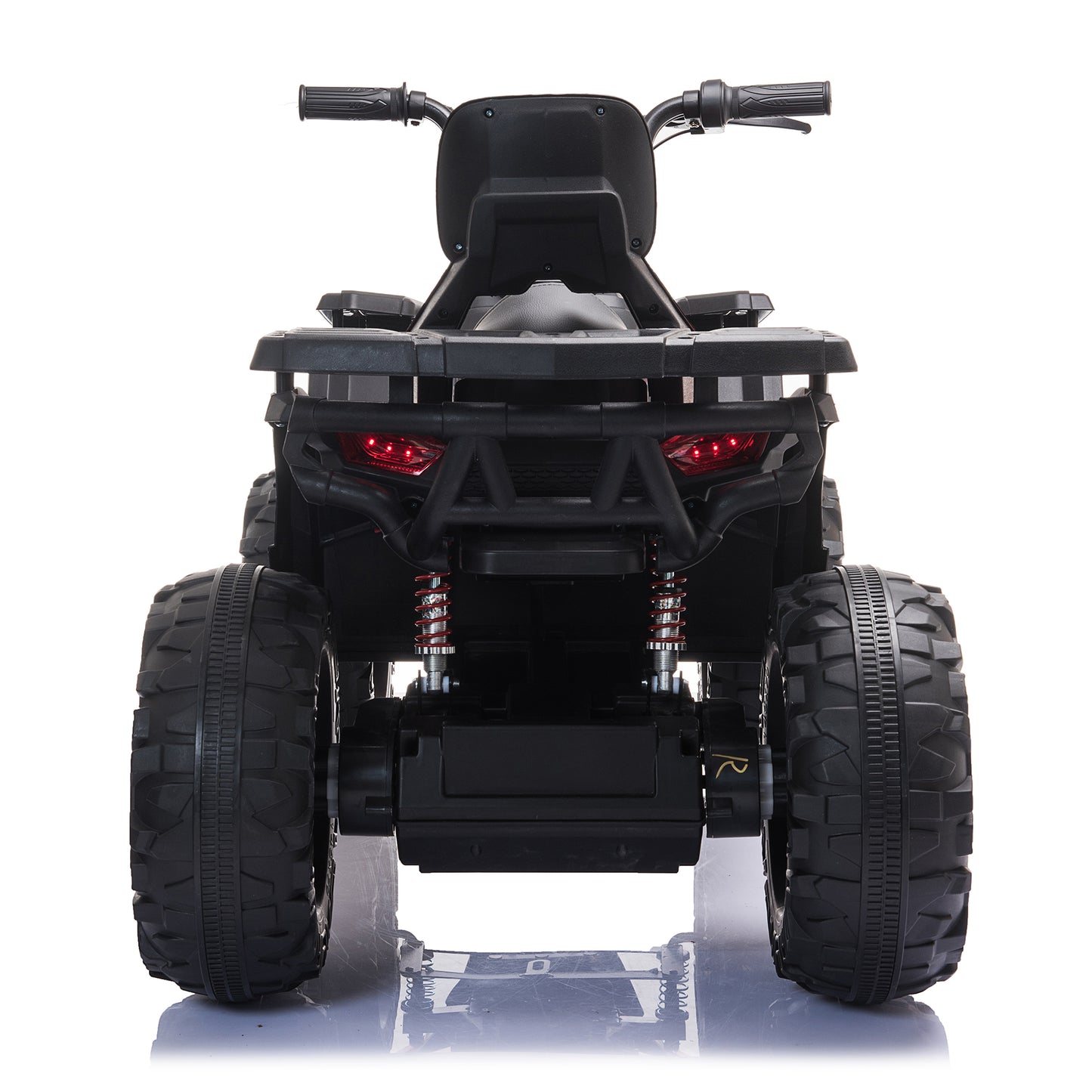 12V Kids Ride-On Electric ATV with 2 Seater,4-Wheeler Quad Car Toy w/ 2* 45W Motor 7AH Battery Powered,3.7Mph Max Speed,LED Lights Spring Suspension for Boys & Girls,red