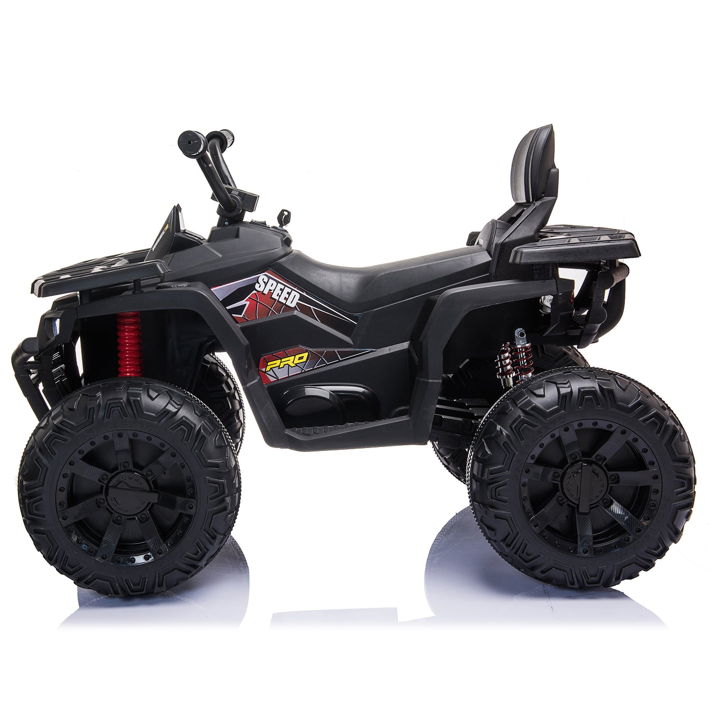 Anrli Double Drive ATV Quad 12V Kids Ride On Car 4 Wheelers,4.9 Mph Max with 2*40W Motor 7AH Battery Powered, Spring Suspension for Girl Boy