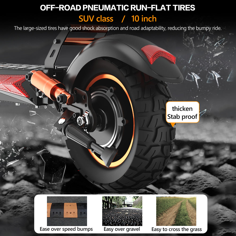 iENYRID Pro 800W Adults Electric Scooter with Removable Seat, 10" Off-road Pneumatic Tires, 3 Speeds 30 MPH Max, 25 Miles Range Folding Electric Scooter 350lbs Weight Limit Black