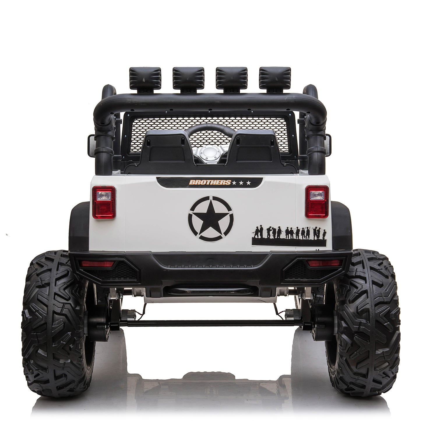 24V Kids Ride On Truck Car with Remote Control & 2 Seater,400W Motor, 9 AH Battery Powered Toy Car with Spring Suspension, 3 Speeds,LED Lights, Bluetooth Music for Girl Boy White