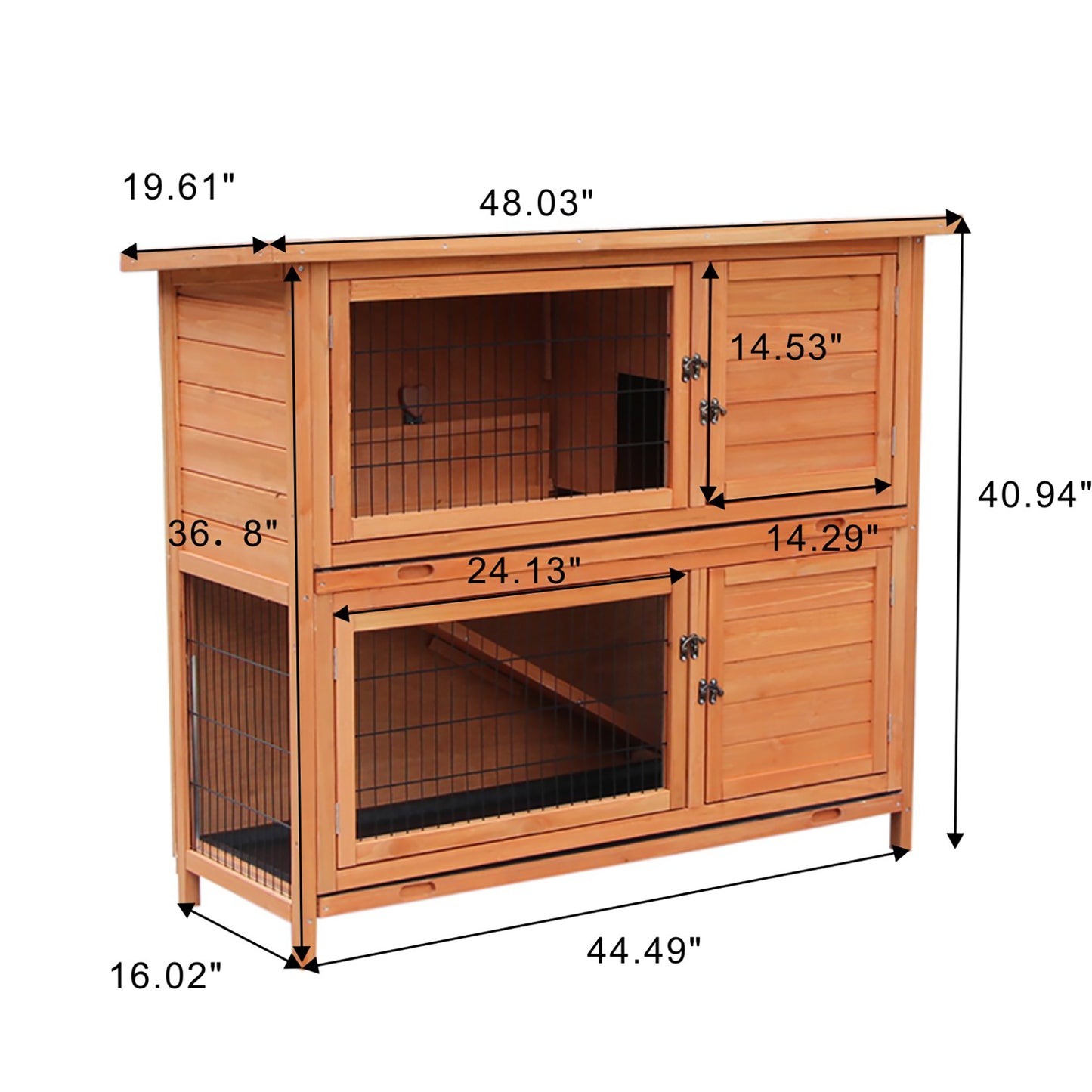 AnrLi Wooden Chicken Coop,Outdoor Chicken Coops Rabbit Cage for Small Animals Pet House