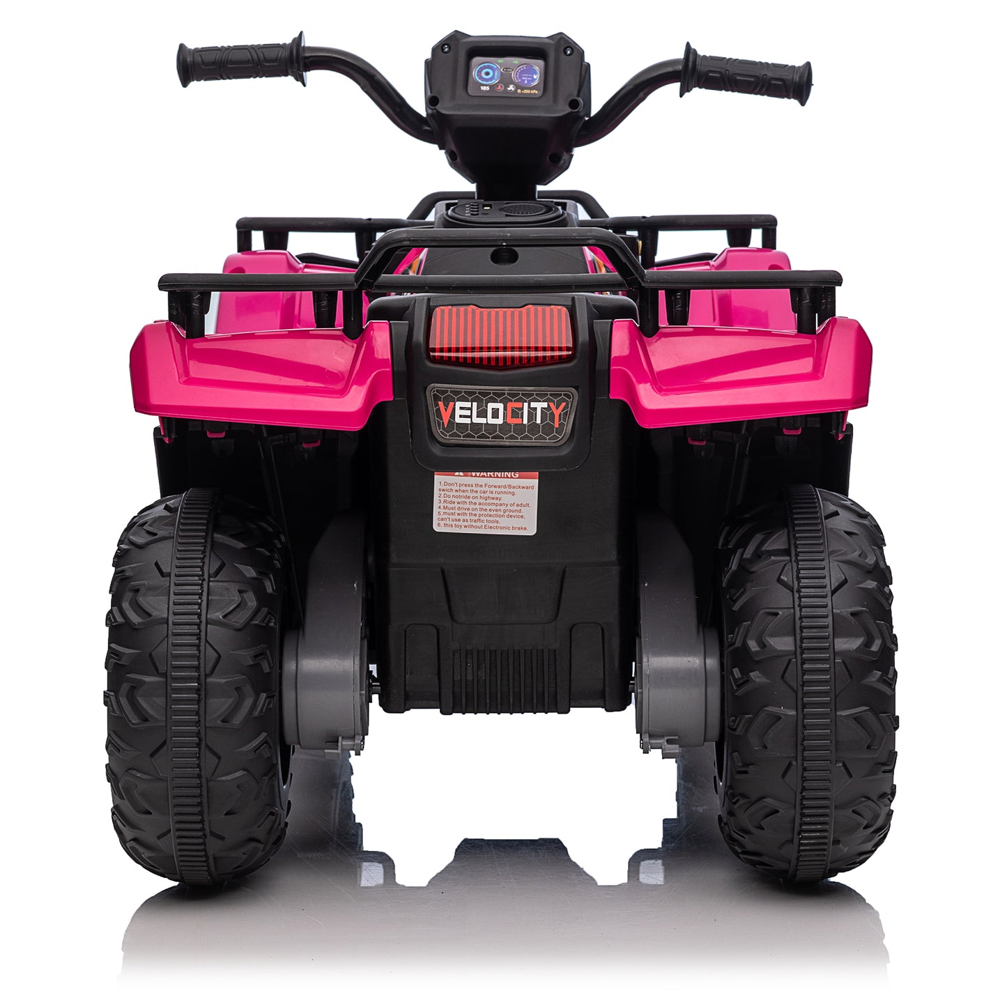 12V Kids 4-Wheeler ATV Quad Ride On Toy Car w/ USB/MP3 Music LED Lights for Girls Boys Rose Pink