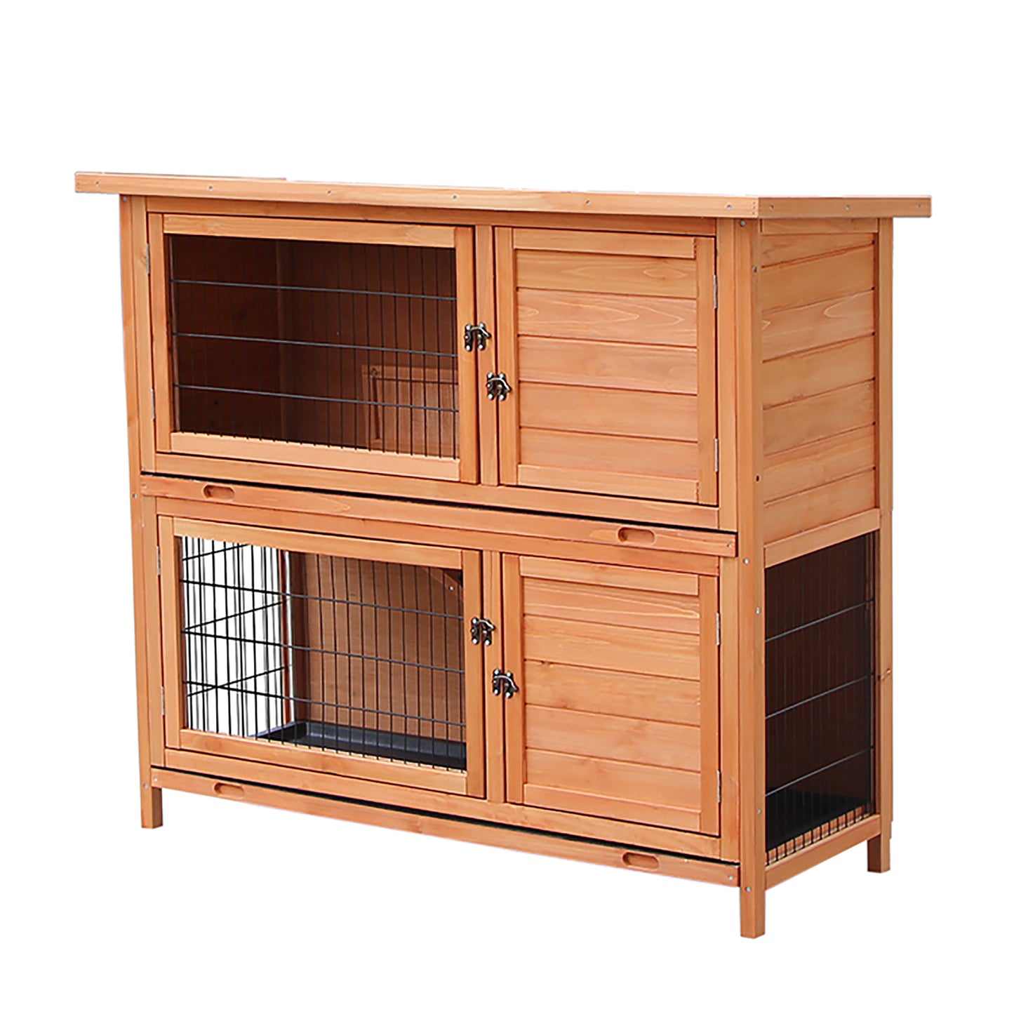 AnrLi Wooden Chicken Coop,Outdoor Chicken Coops Rabbit Cage for Small Animals Pet House