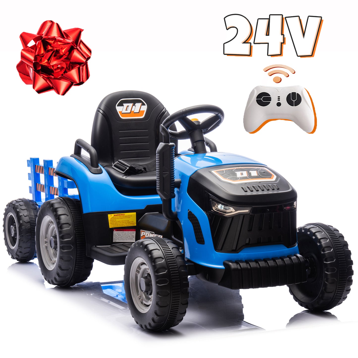 Joyracer 24V Kids Ride on Truck Car w/ Parent Remote Control, Power Car Wheels Toy for Toddlers w/3 Speeds, Music,0728