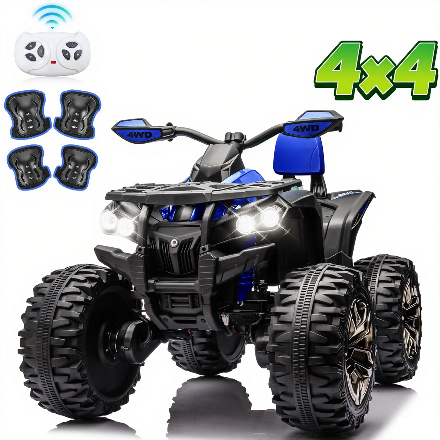 24 Volt ATV for Kids, Joyracer 4 Wheeler for Kids, 4WD Power Car Wheels with 800W Motor, Bluetooth/MP3, Horn, Music, LED for Big Kids Gift, Pink