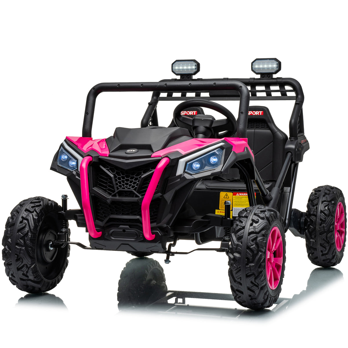 Joyracer 36V Kids Electric Ride On Car, 2-Seater Ride on Toys with 9 MPH Max Speed, EVA Tires, Wraparound Steel Frame, Bluetooth