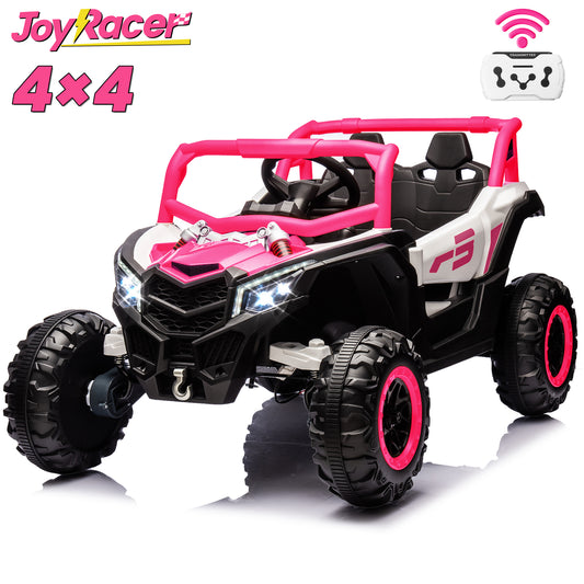 Joyracer 24V Ride on Car w/ Remote Control, 4WD Powered Electric Off-Road UTV with 4*200W Motors
