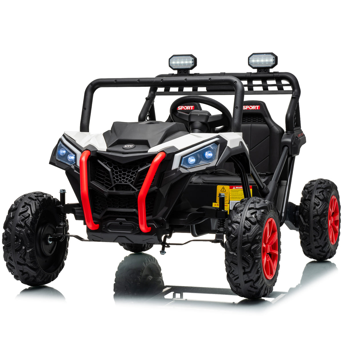 Joyracer 36V Kids Electric Ride On Car, 2-Seater Ride on Toys with 9 MPH Max Speed, EVA Tires, Wraparound Steel Frame, Bluetooth